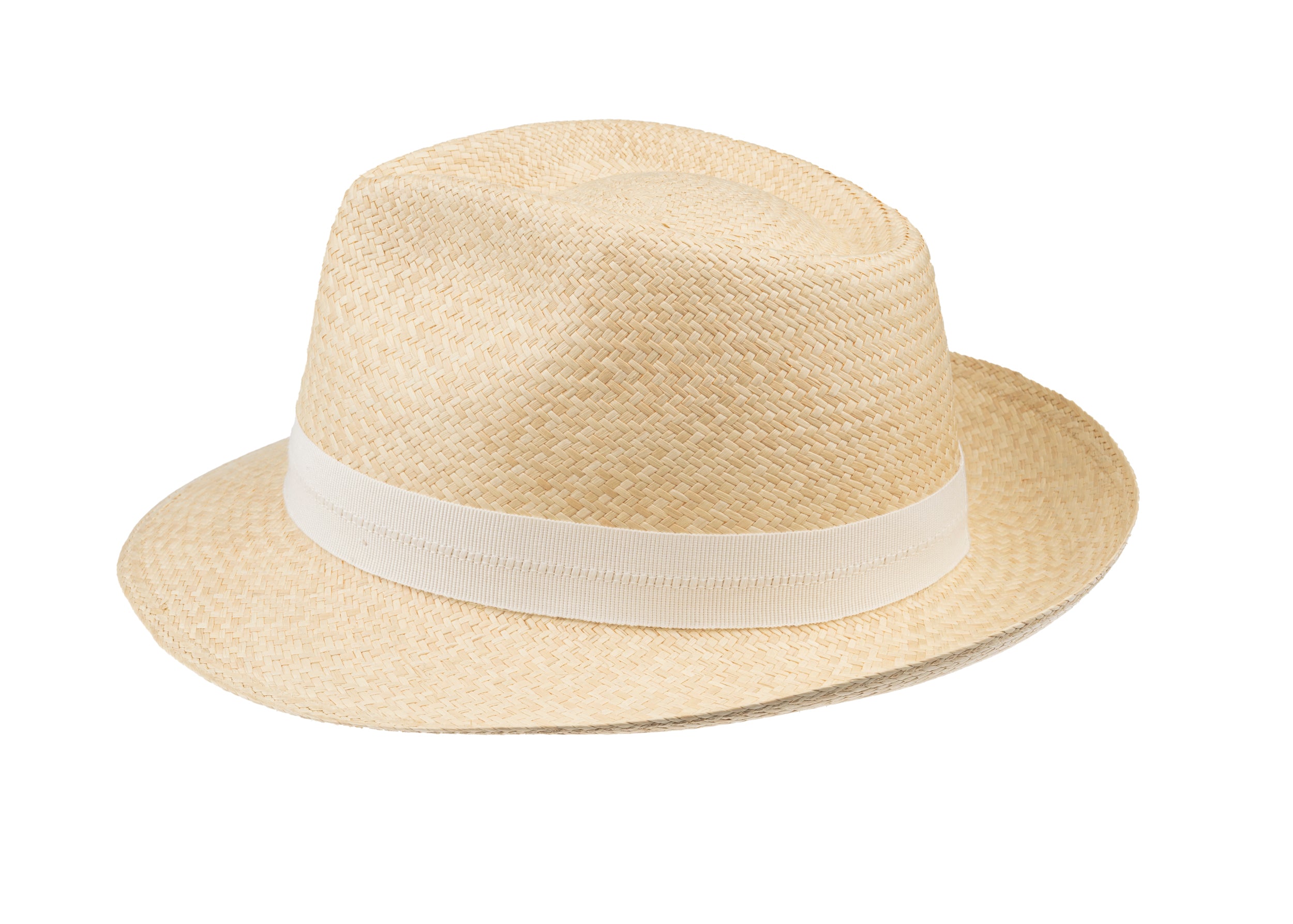 Trilby Panama (Semi-bleached) with Cream Detail Band