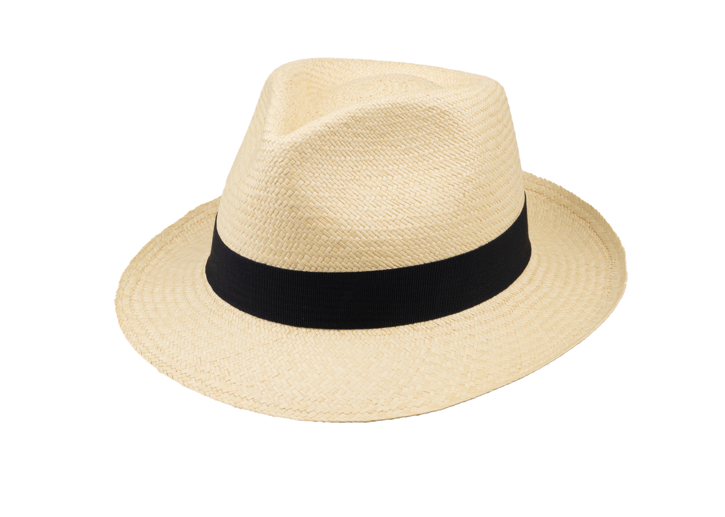 Trilby Panama (Semi-bleached) Dark Navy Band