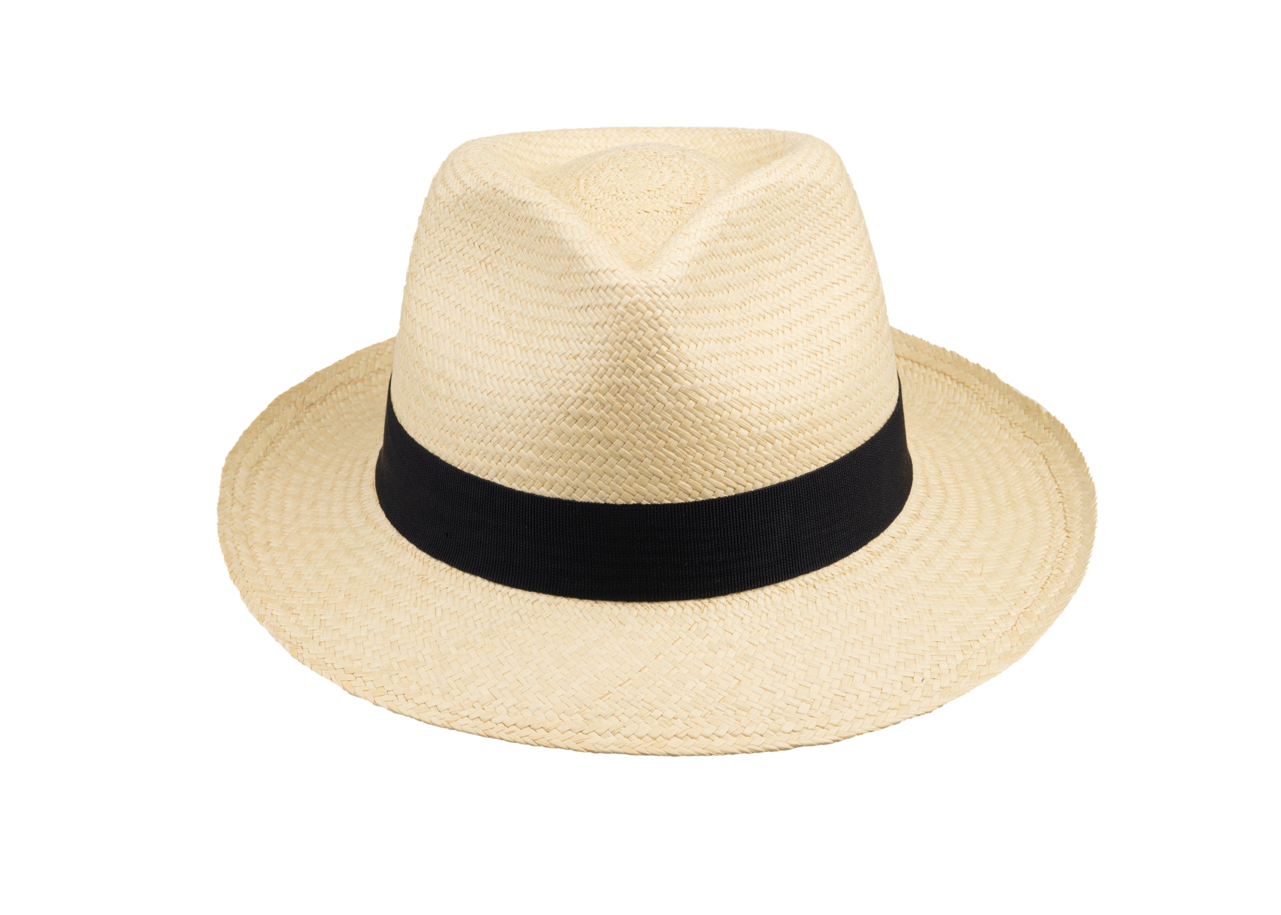 Trilby Panama (Semi-bleached) Dark Navy Band