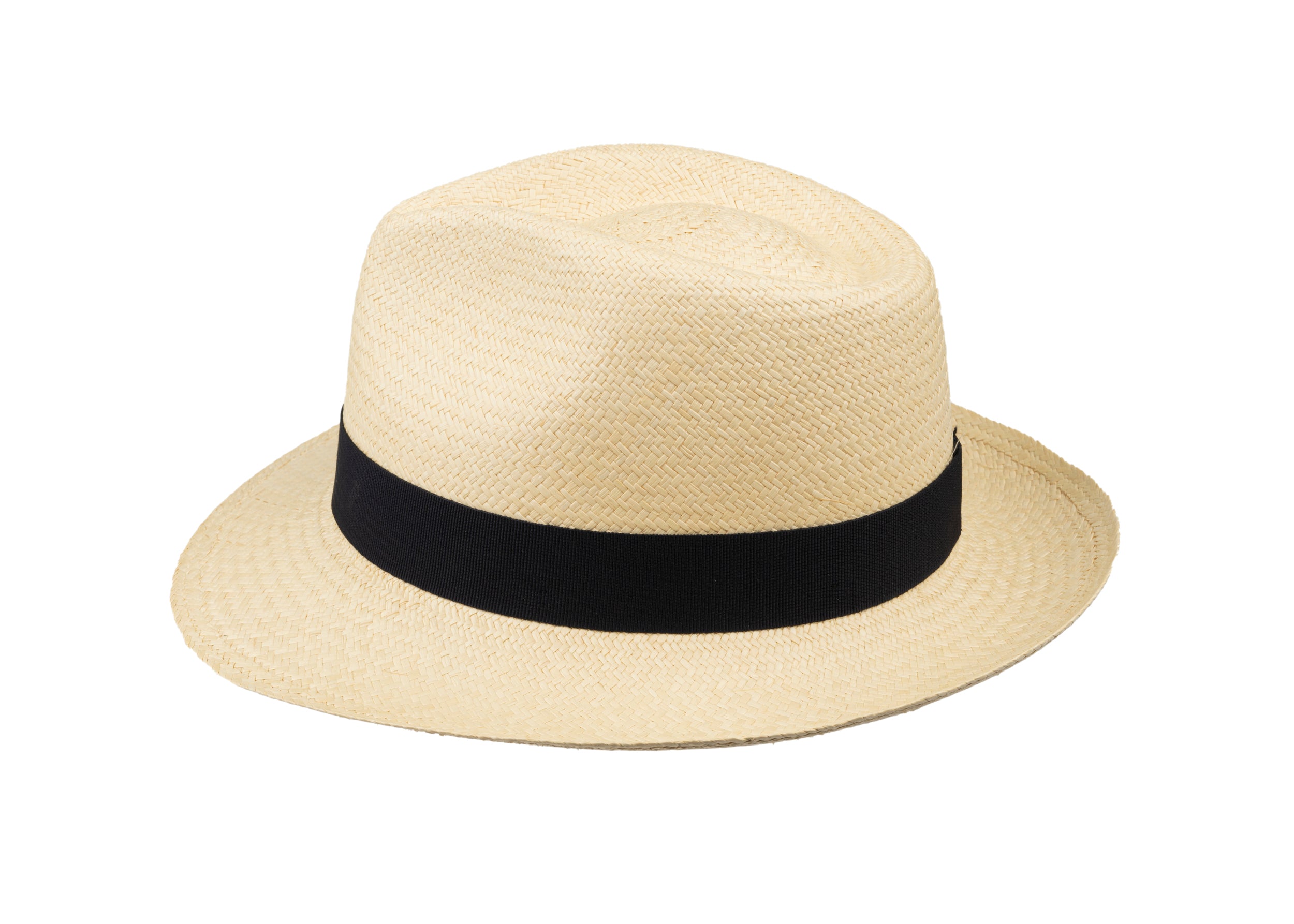 Trilby Panama (Semi-bleached) Dark Navy Band
