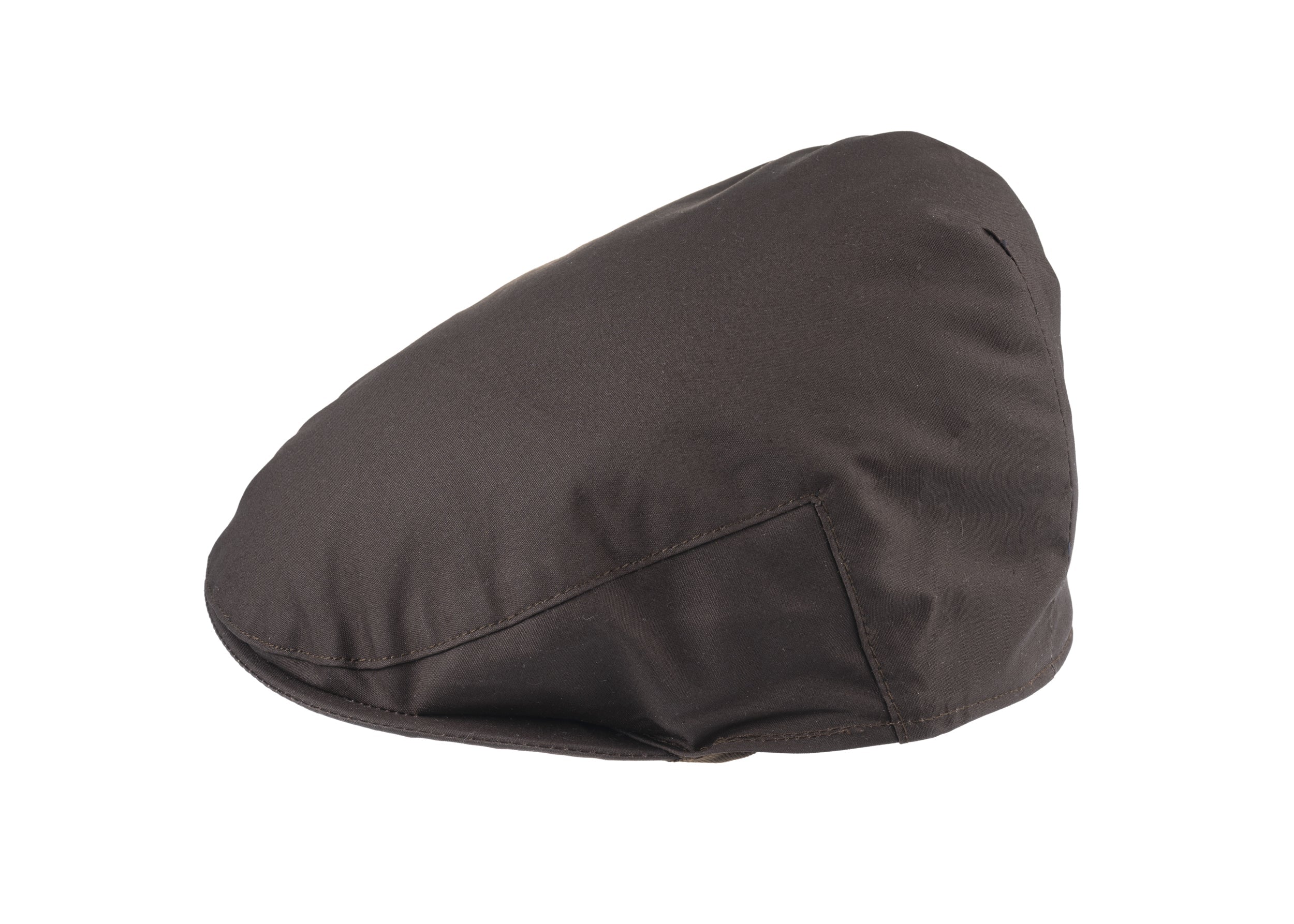 Balmoral flat Cap in cotton wax fabric in Brown