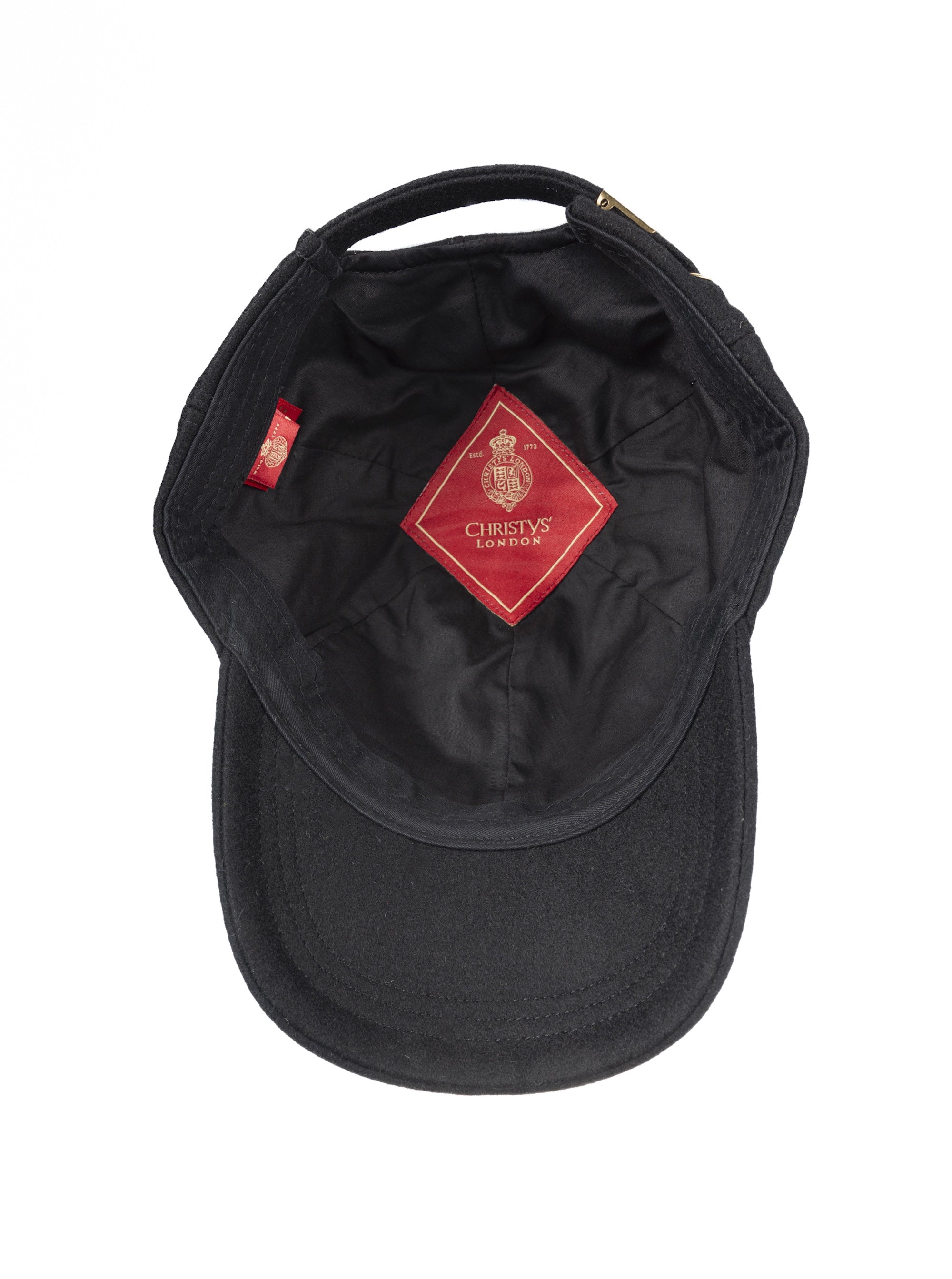 Baseball Melton cap in black