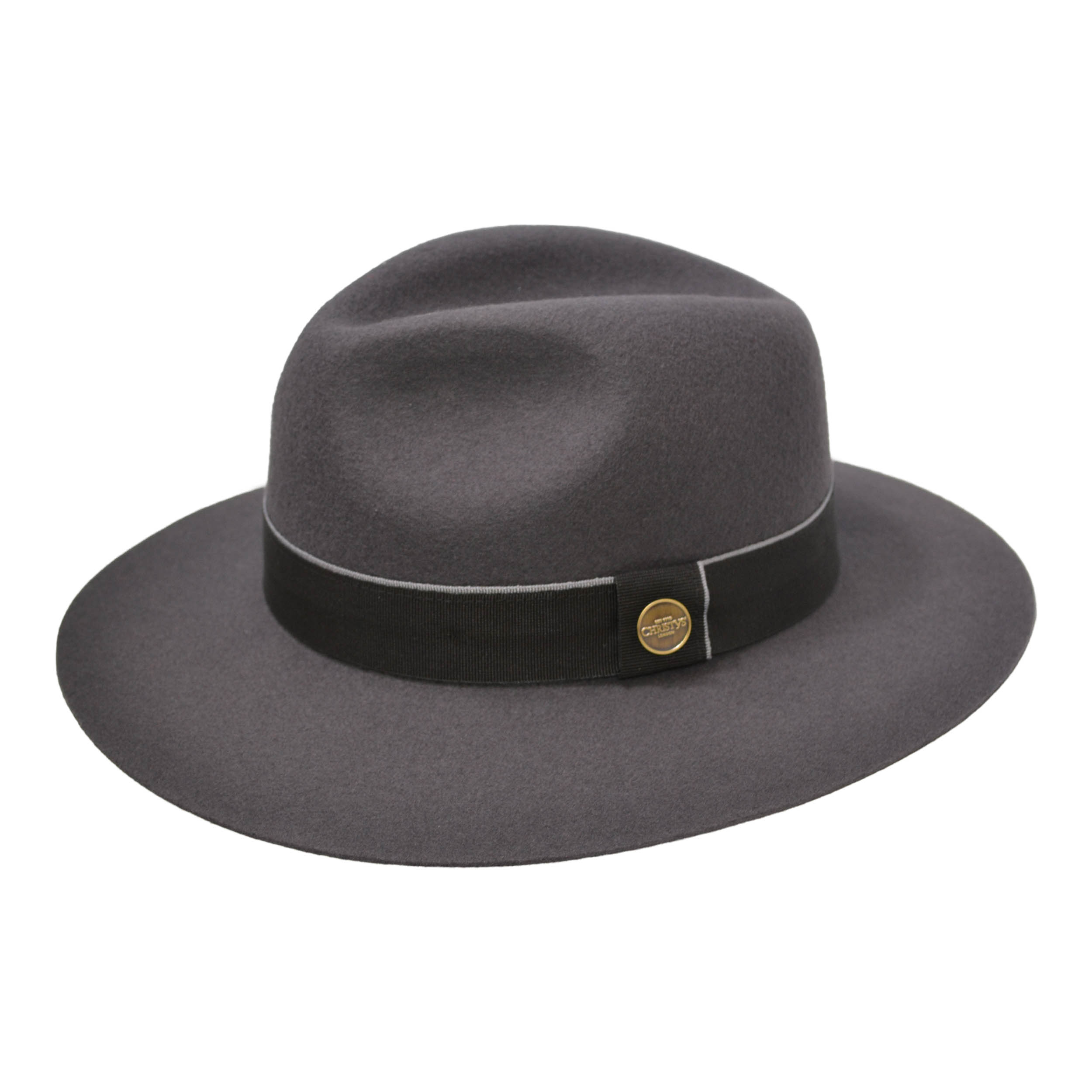 Wool Felt Fedora in HC Charcoal - Main Image