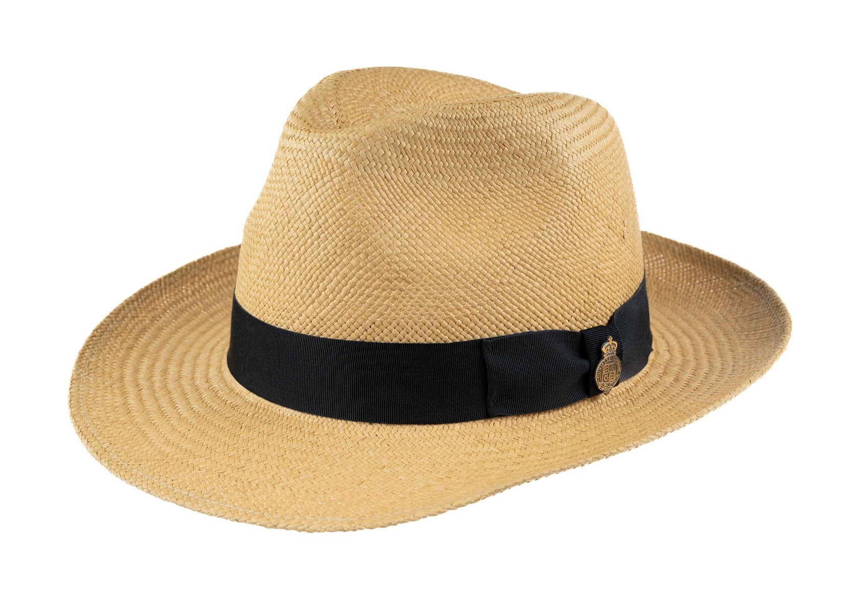 Classic Notting Hill Panama Hat with Navy band - Natural