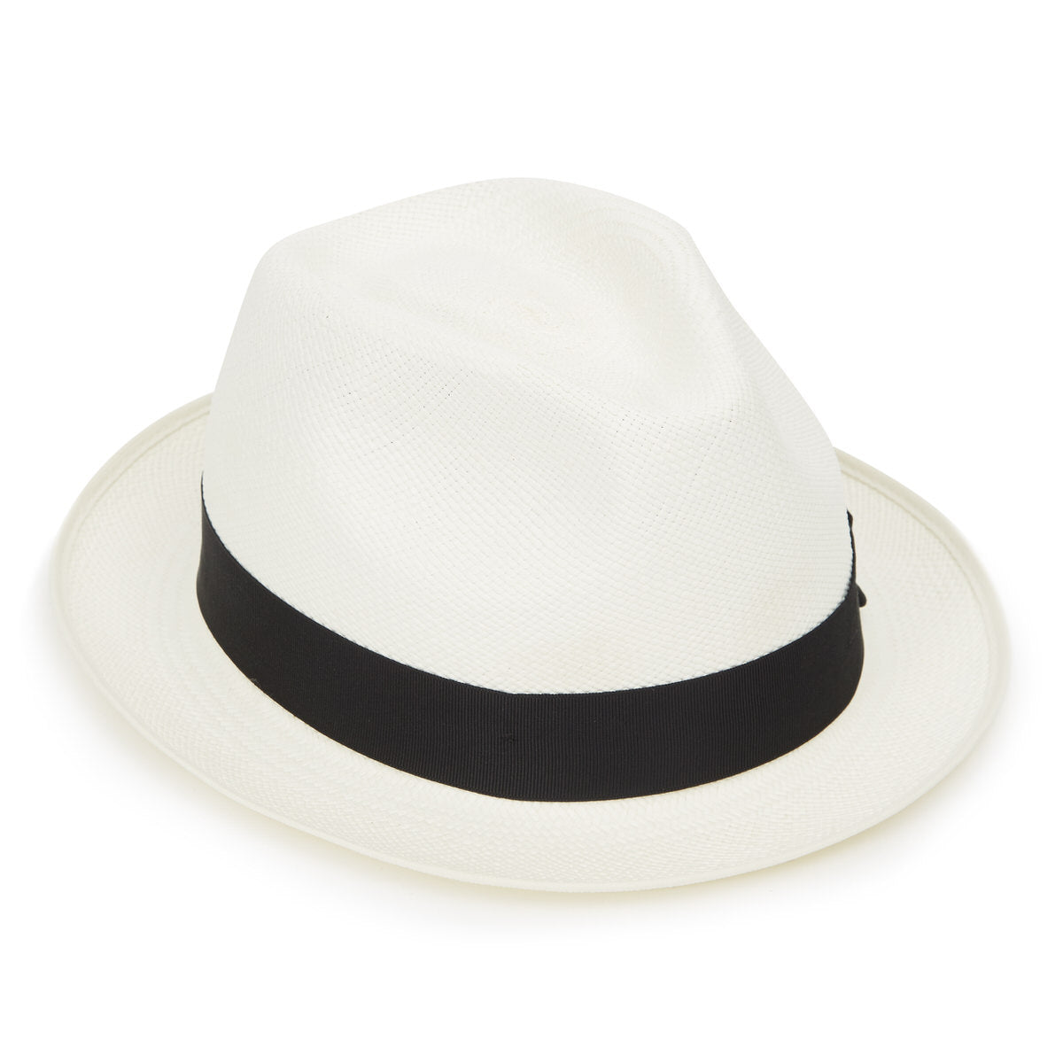 Classic Yorkie Panama Hat with Black Band & Cream Binding