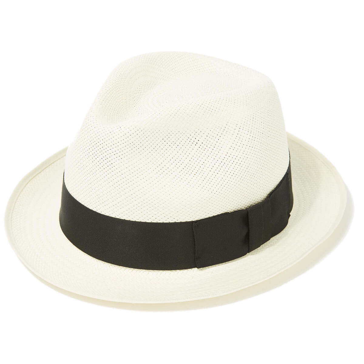 Classic Yorkie Panama Hat with Black Band & Cream Binding