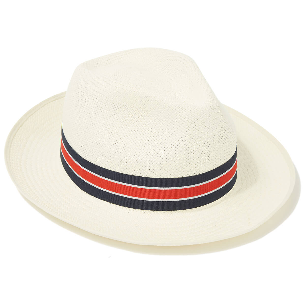 Classic Preset Regimental Panama Hat With No3 Band & Cream Binding