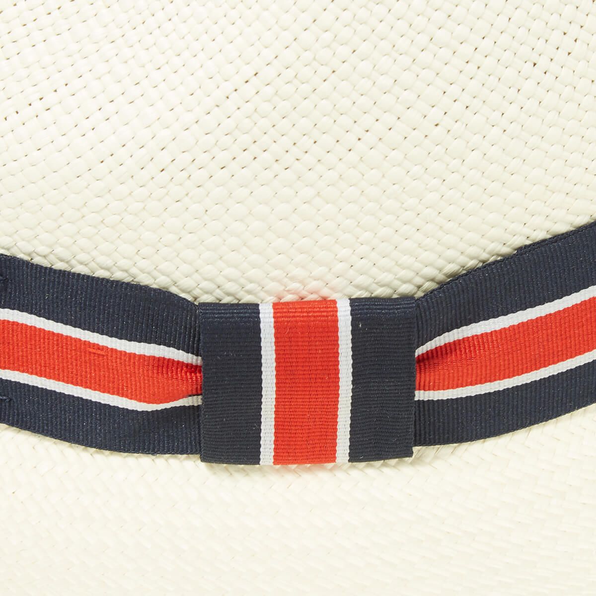 Classic Preset Regimental Panama Hat With No3 Band & Cream Binding