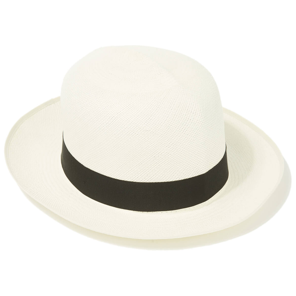 Superfine Folder Panama Hat With Black Band & Cream Binding