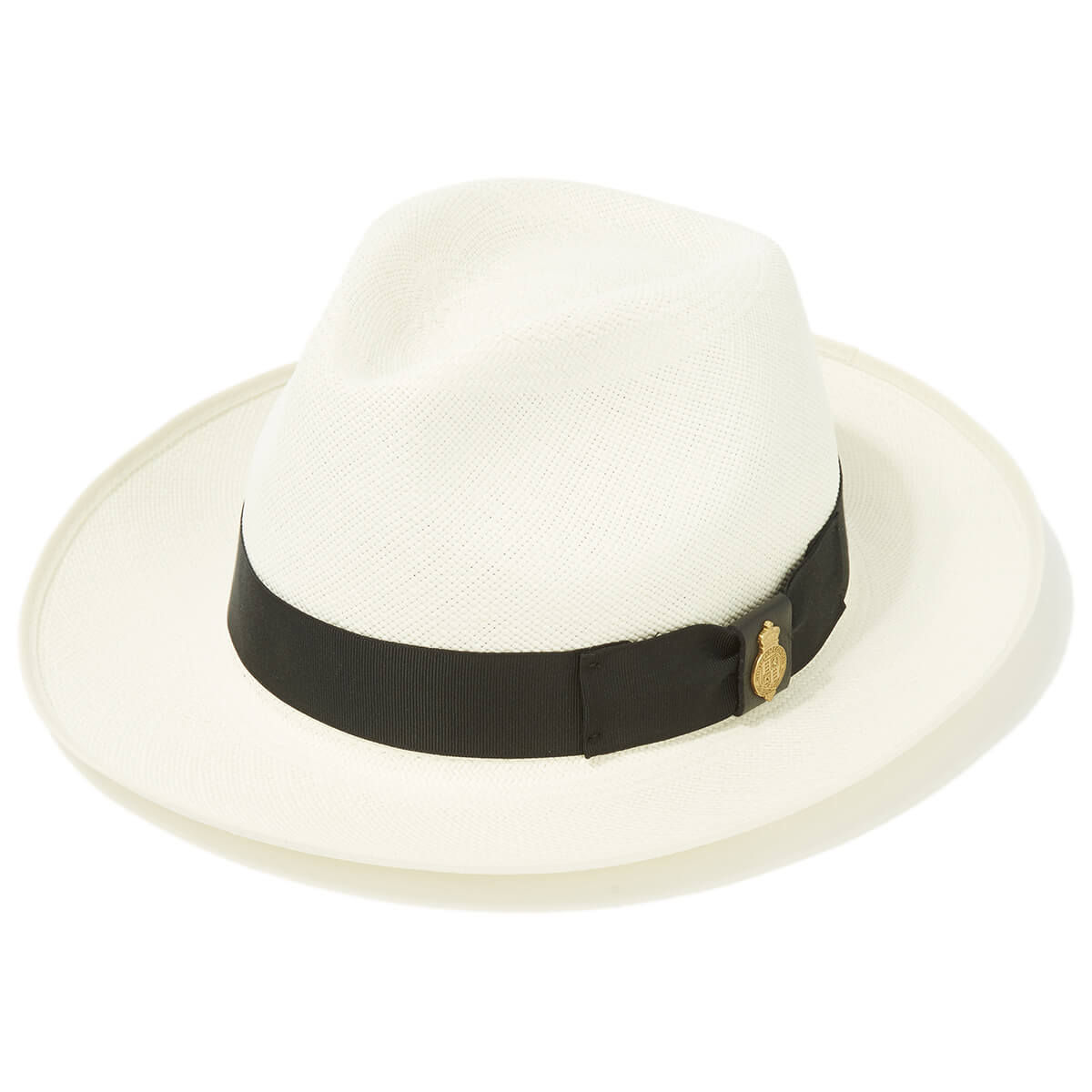 Superfine Preset Panama Hat With Black Band & Cream Binding