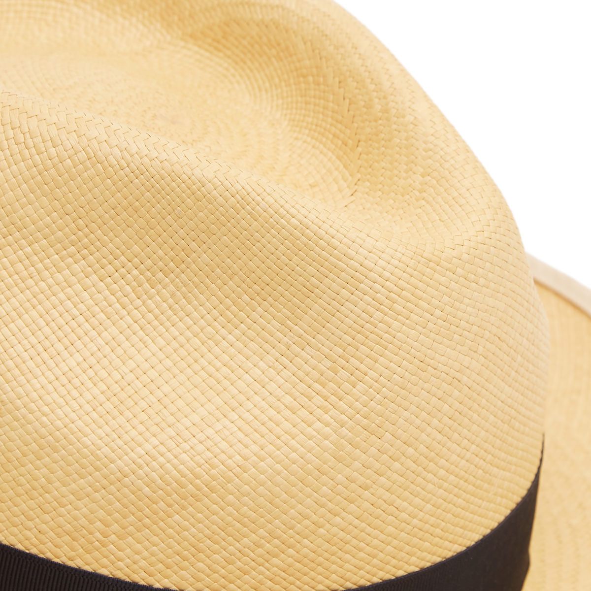 Classic Preset Panama Hat with navy band - Natural