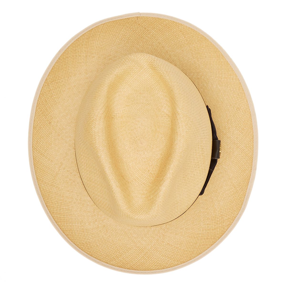 Classic Preset Panama Hat with navy band - Natural