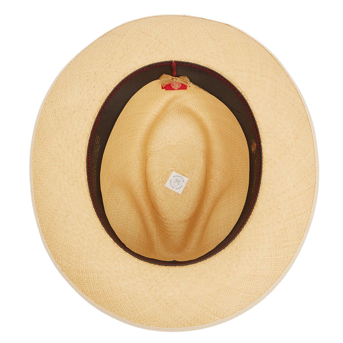 Classic Preset Panama Hat with navy band - Natural