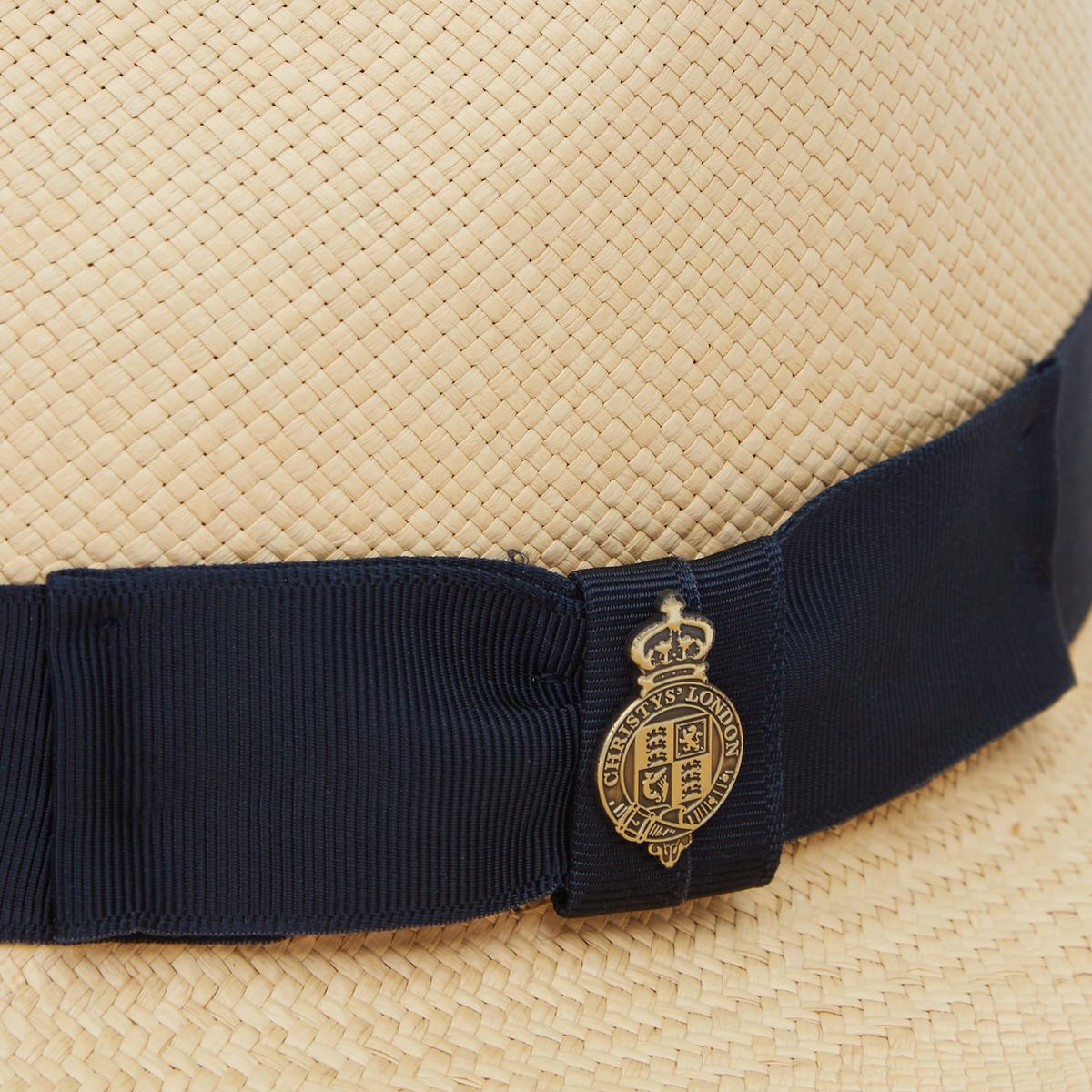 Classic Notting Hill Panama Hat with Navy band - Natural