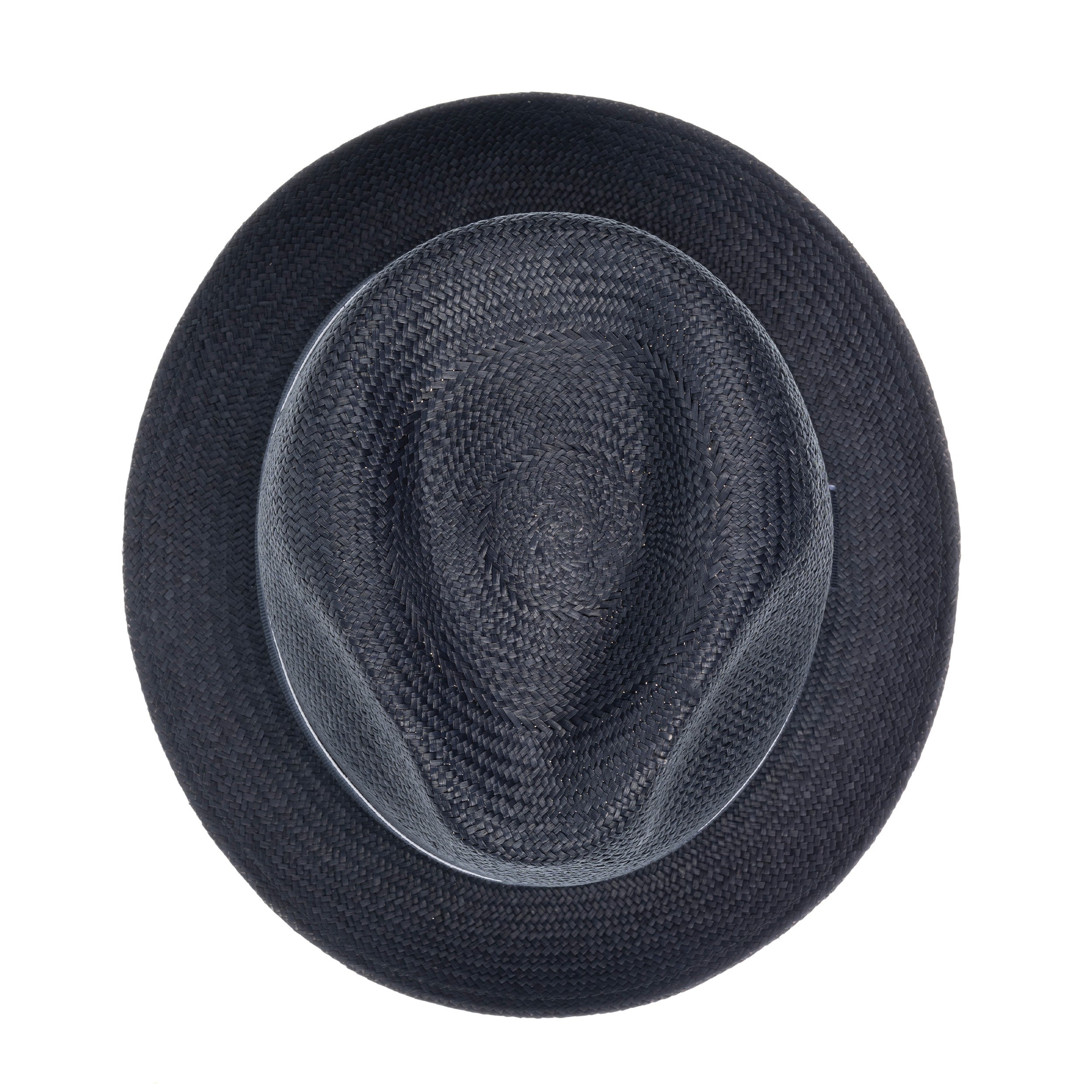 Narrow Brim Trilby Panama in Navy