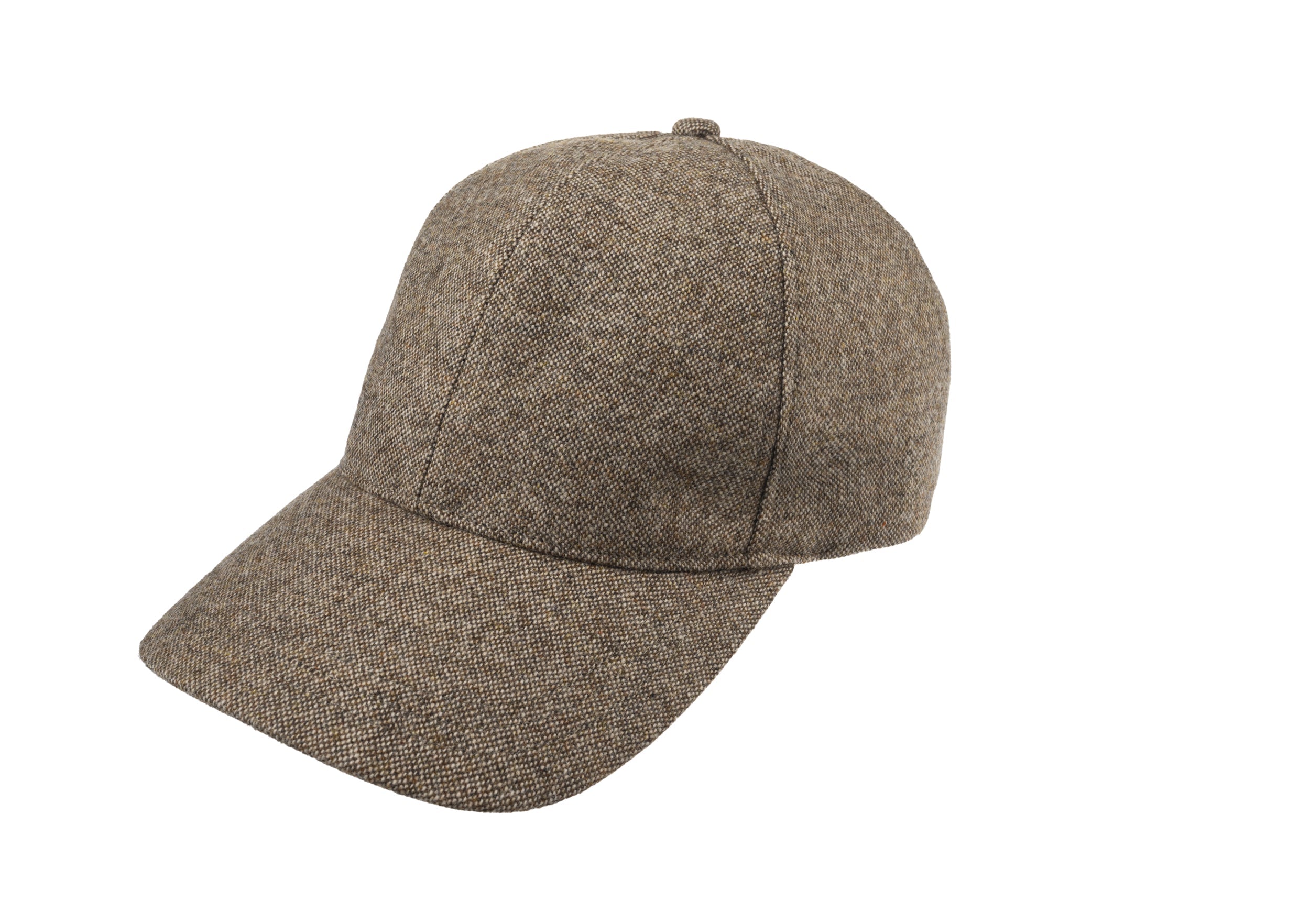 Light Brown Baseball Cap tweed fabric with one size adjuster