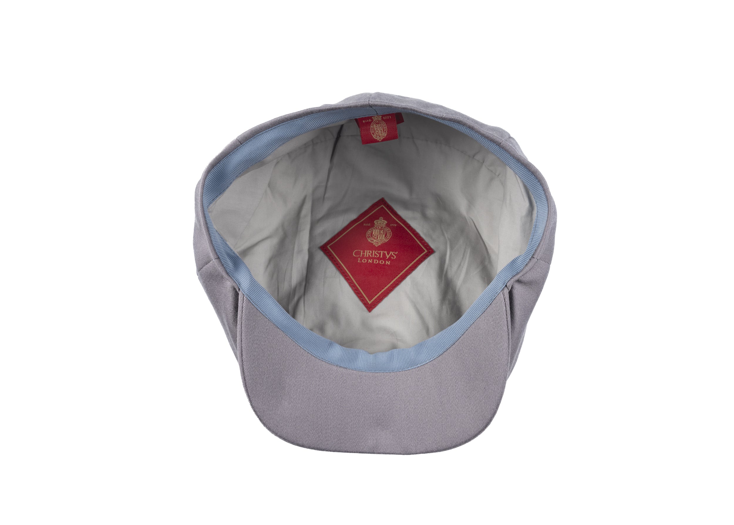 Ellis 8 piece baker boy cap in satin wool fabric in Amethyst