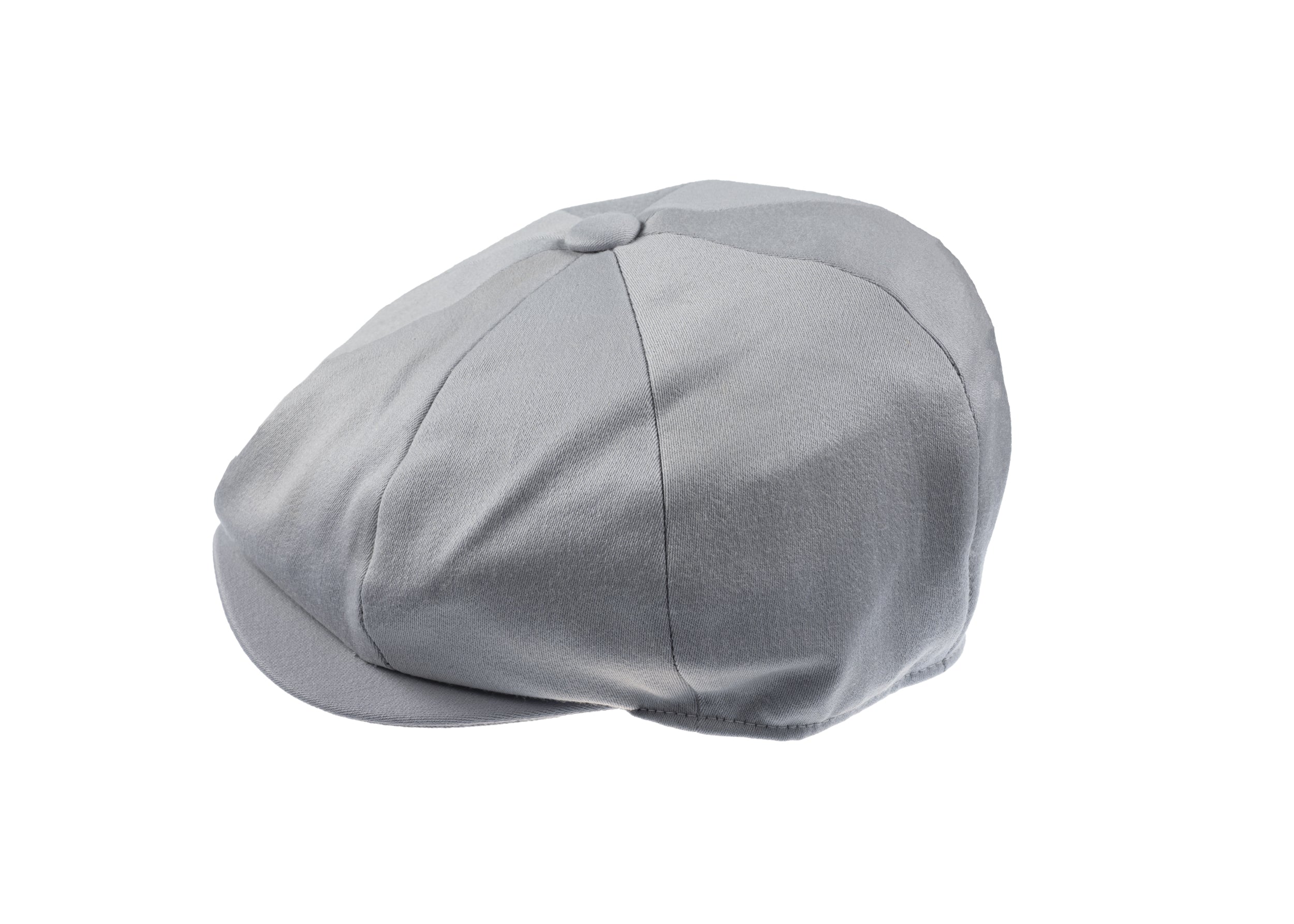 Ellis 8 piece baker boy cap in satin wool fabric in Mist