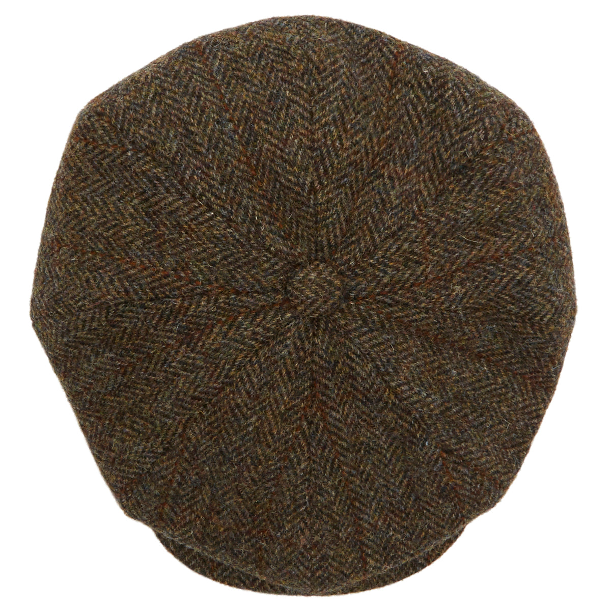 Harris Tweed 8 Piece Baker Boy Flat Cap in  C001Y