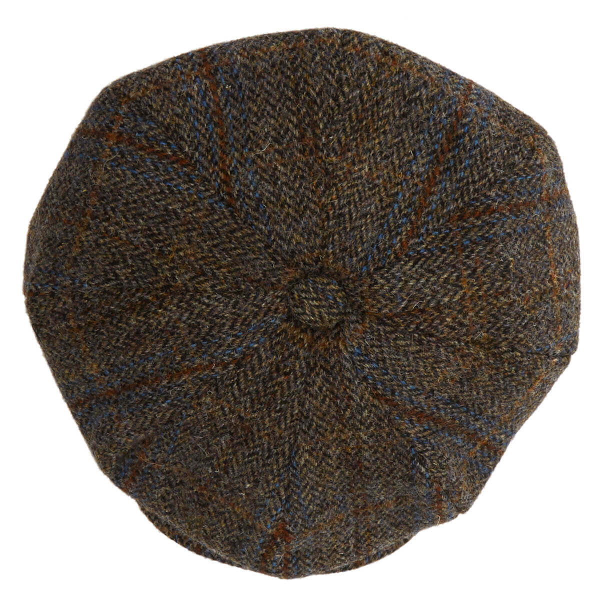 Harris Tweed 8 Piece Baker Boy Flat Cap in L005P