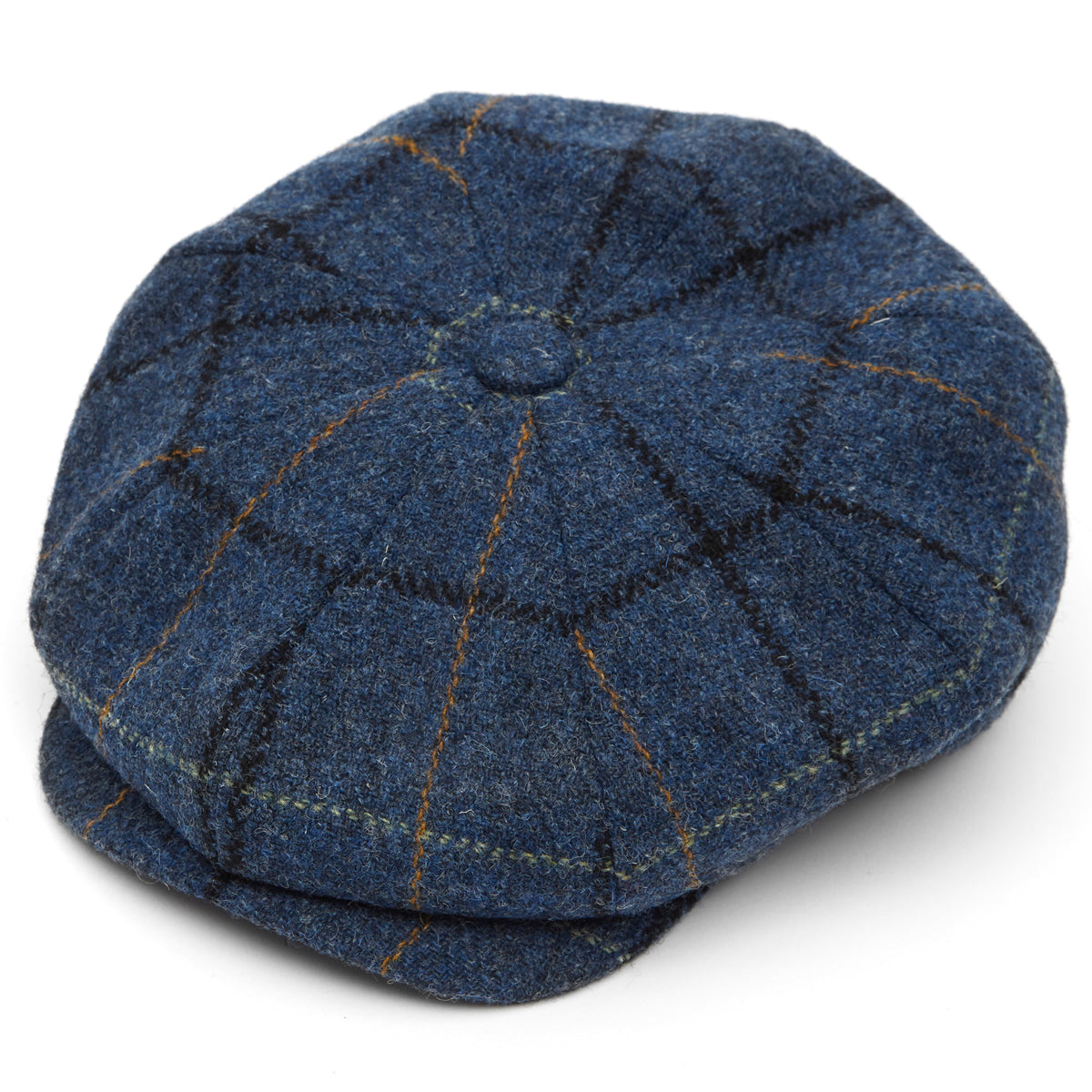 Harris Tweed Piece Baker Boy Flat Cap in L008W - Main Image