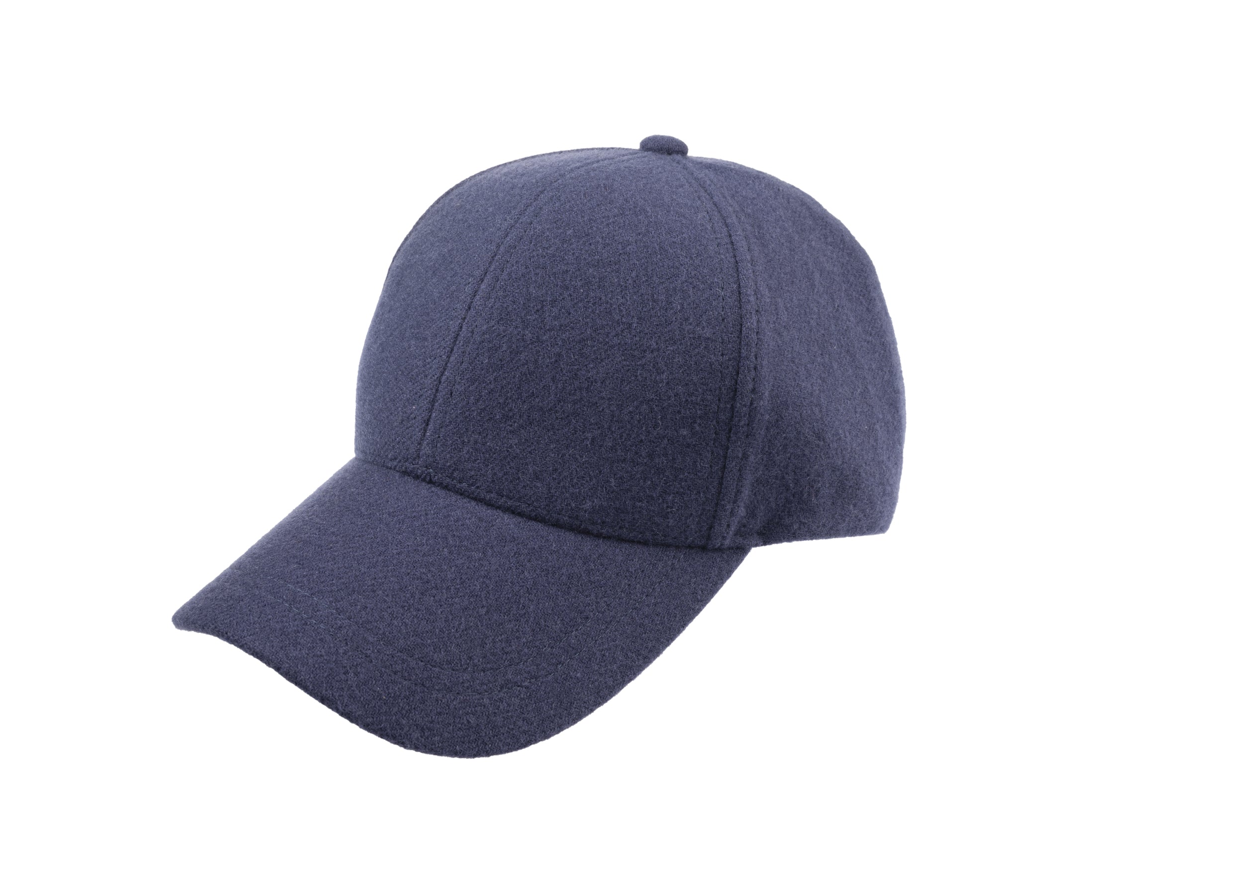Josh baseball cap in cashmere/wool blend fabric in Blue