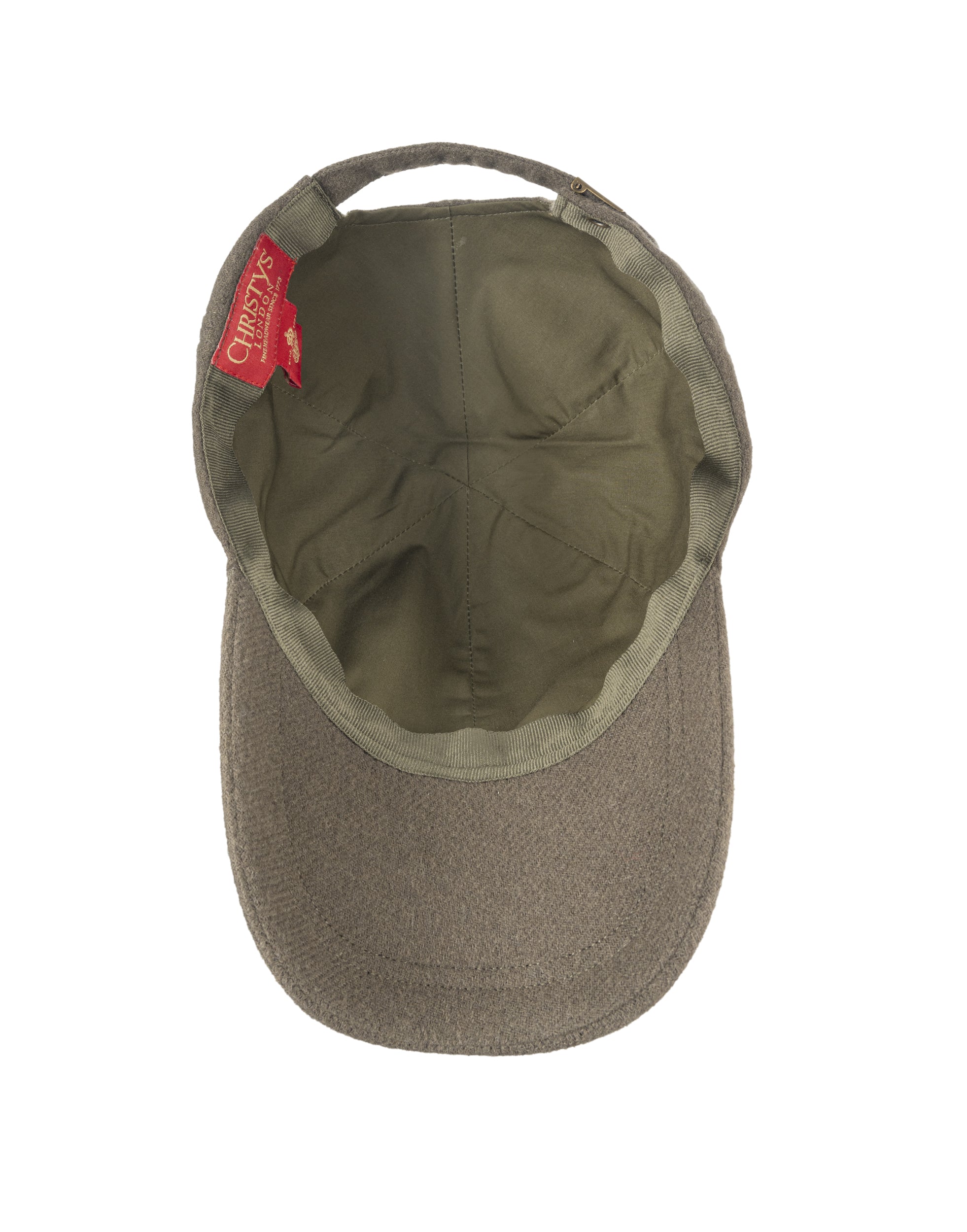 Josh baseball cap in cashmere/wool blend fabric in Khaki