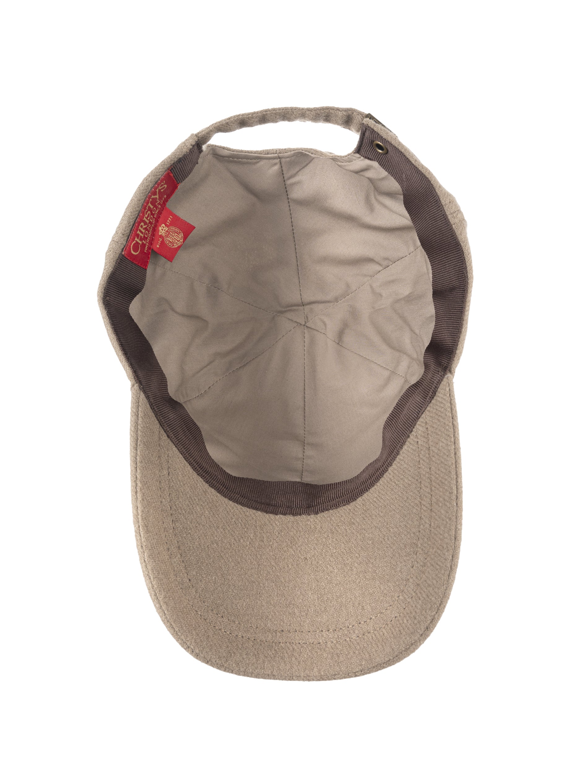 Josh baseball cap in cashmere/wool blend fabric in Light Brown