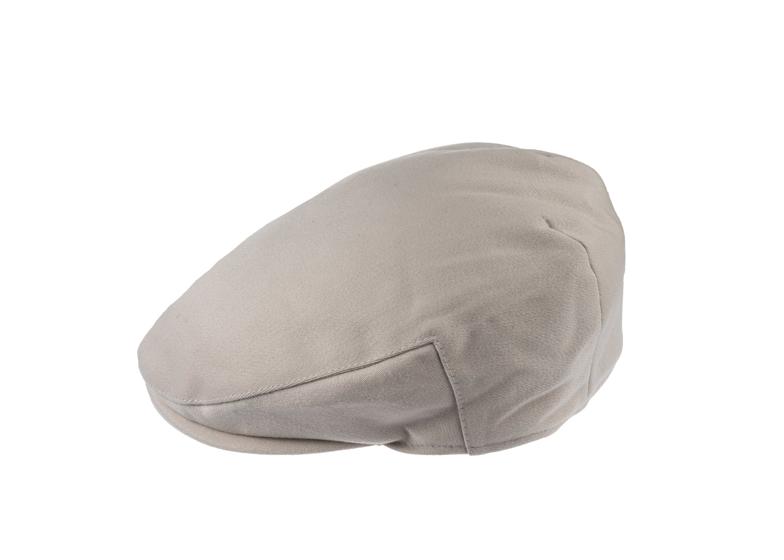 Ellis Balmoral flat cap in satin wool fabric in Bisque