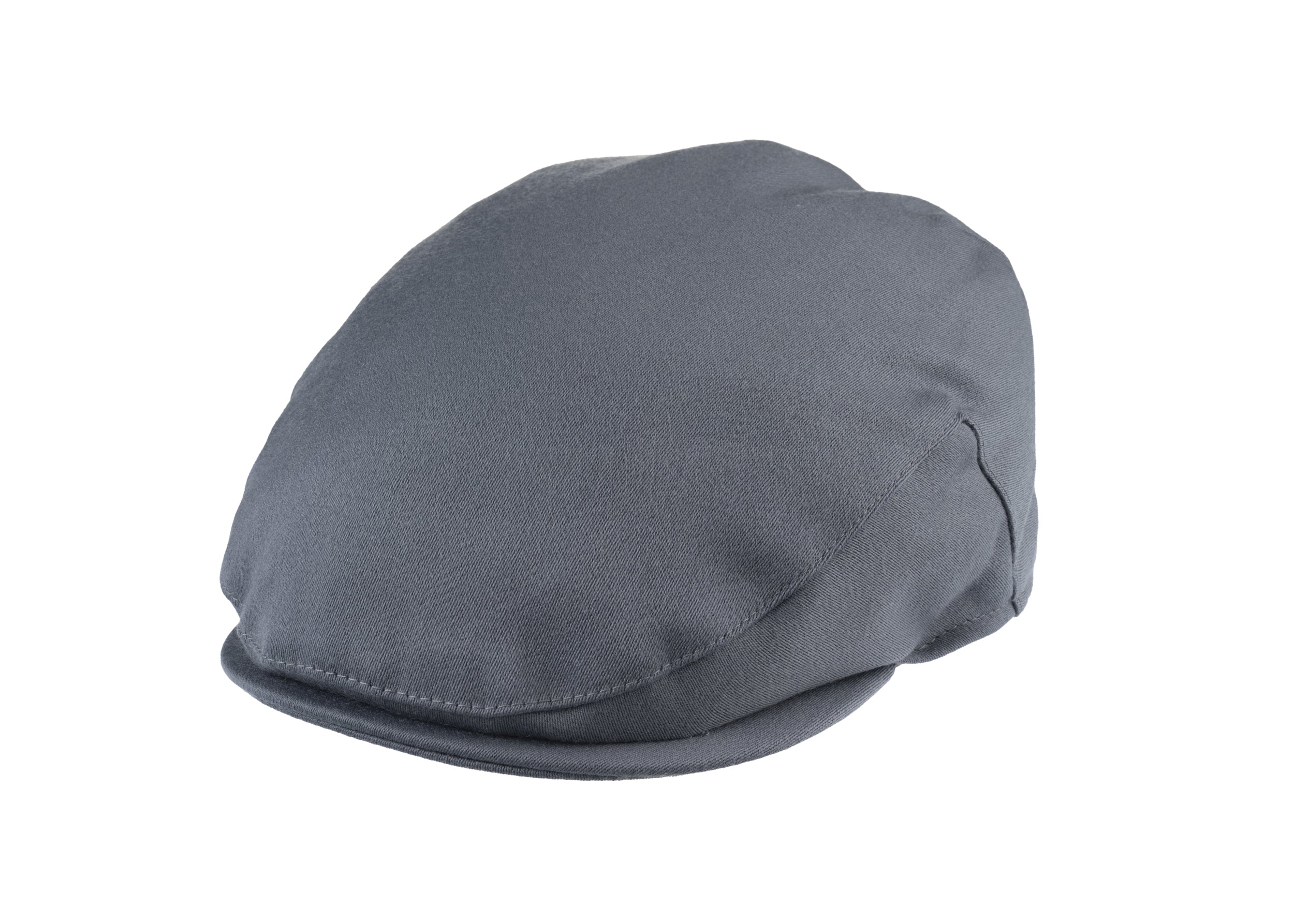 Ellis Balmoral flat cap in satin wool fabric in Slate