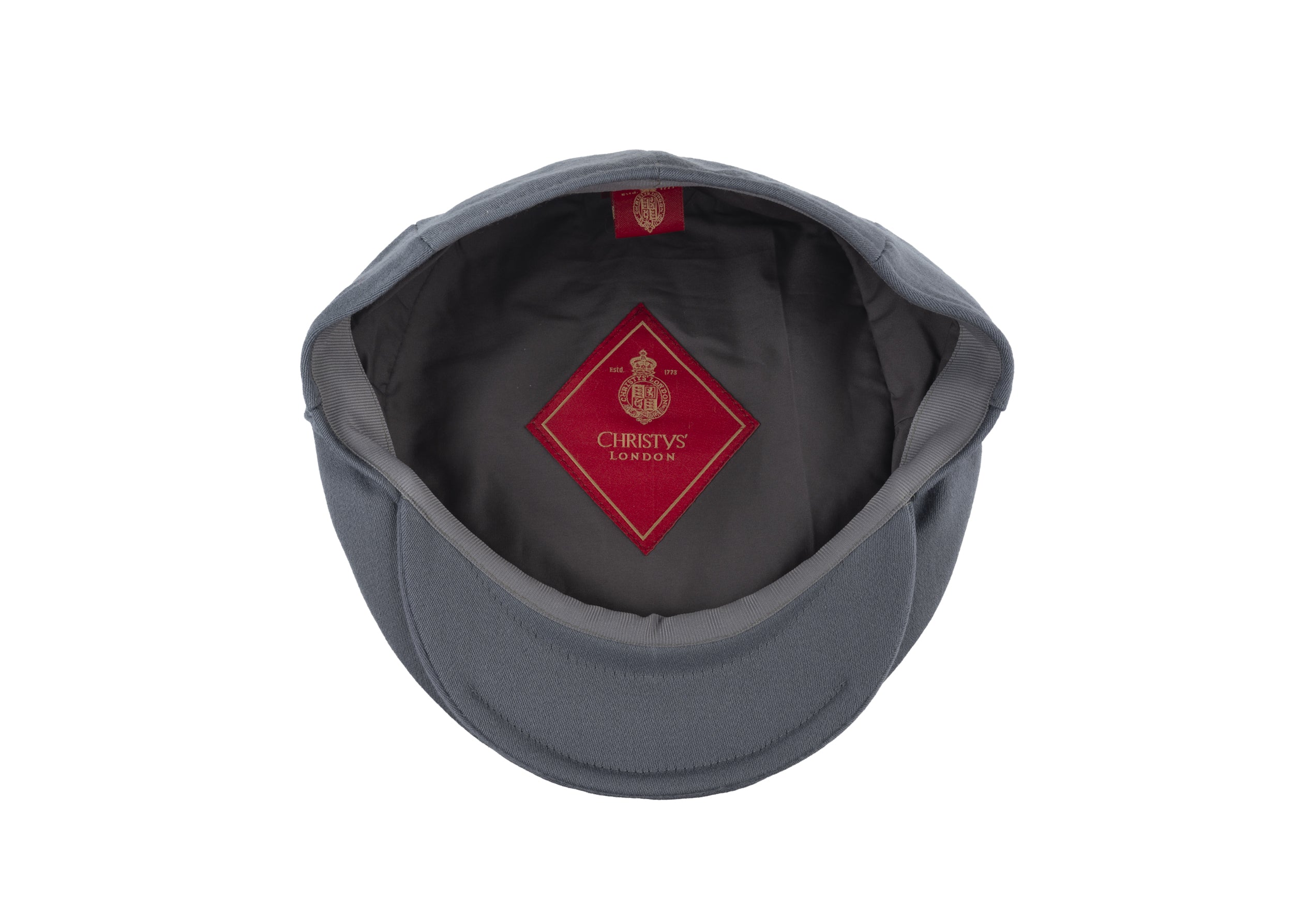 Ellis Balmoral flat cap in satin wool fabric in Slate