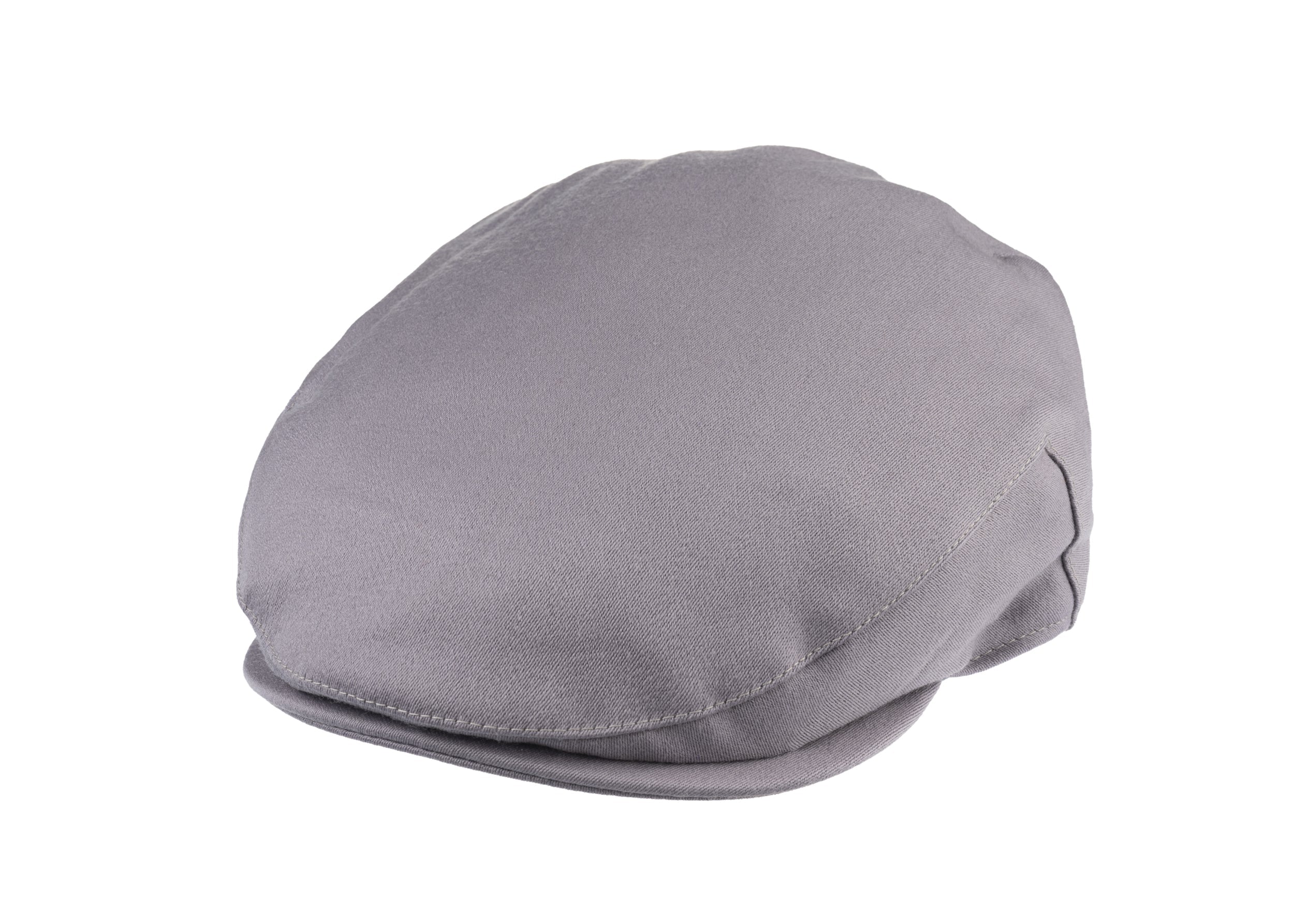 Ellis Balmoral flat cap in satin wool fabric in Amethyst