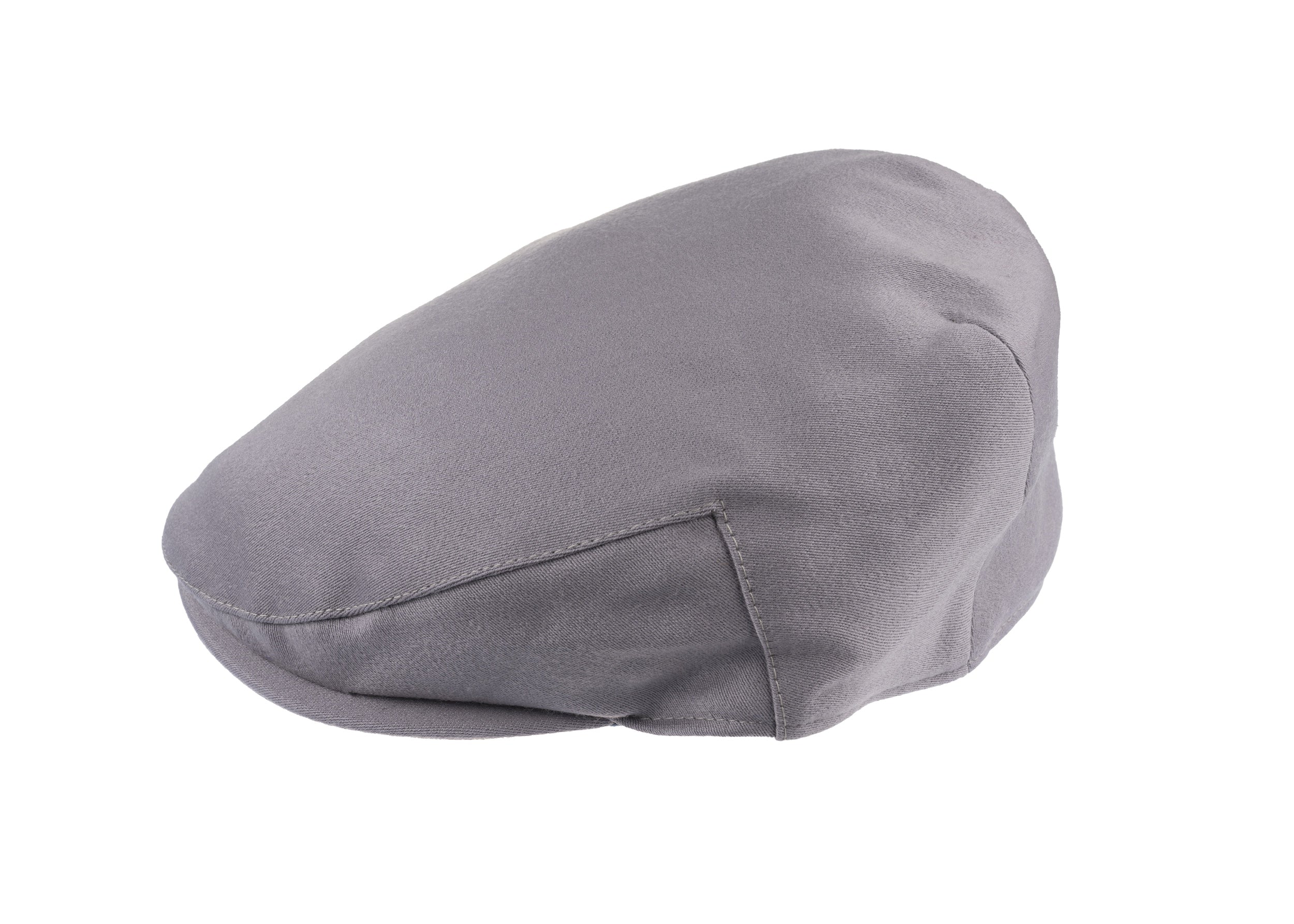 Ellis Balmoral flat cap in satin wool fabric in Amethyst