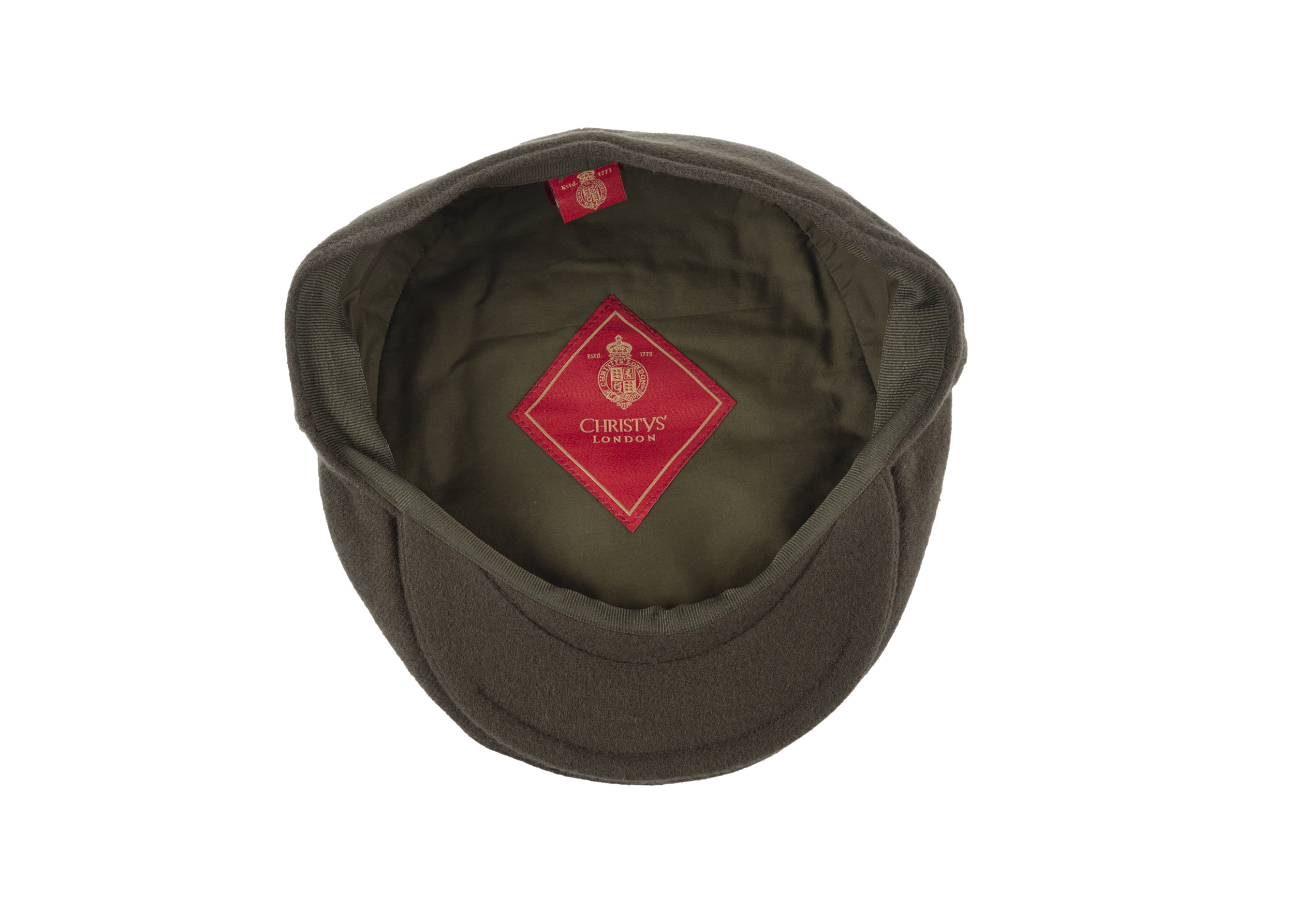 Josh balmoral flat cap in cashmere/wool blend fabric in Khaki