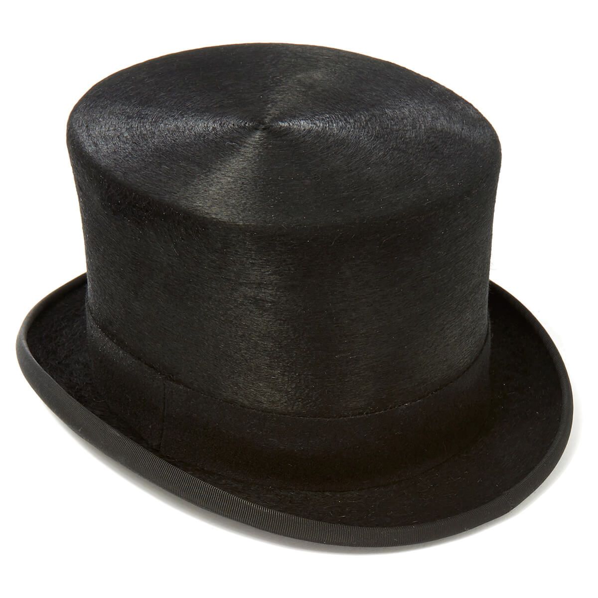 Luxury Black Fur Felt Melusine Top Hat