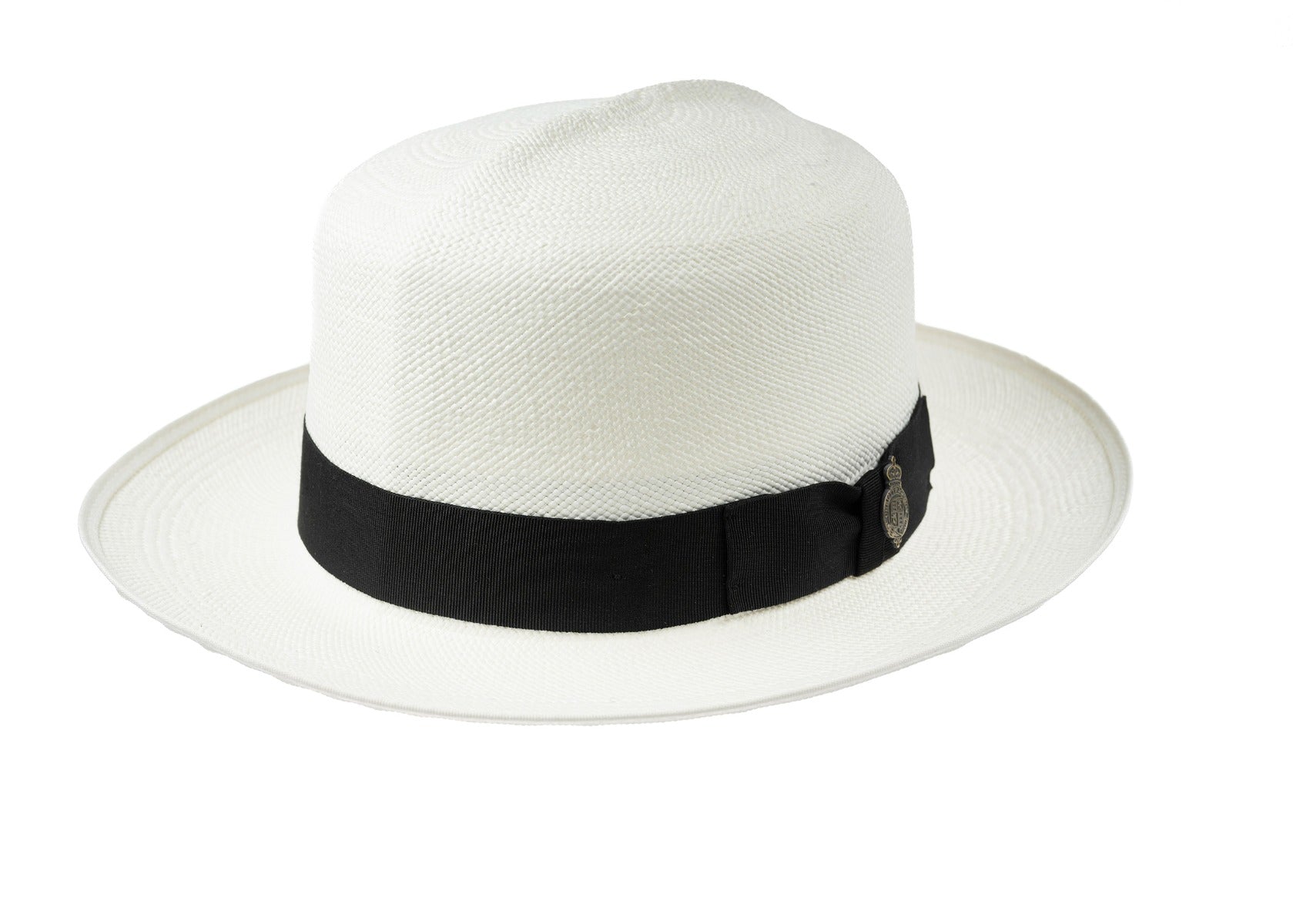 Superfine Folder Panama Hat With Black Band & Cream Binding