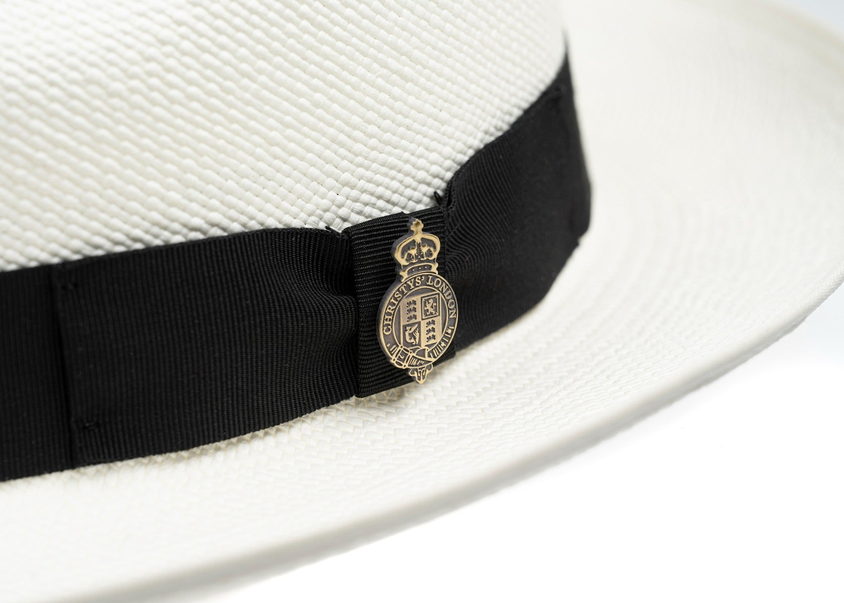 Superfine Preset Panama Hat With Black Band & Cream Binding