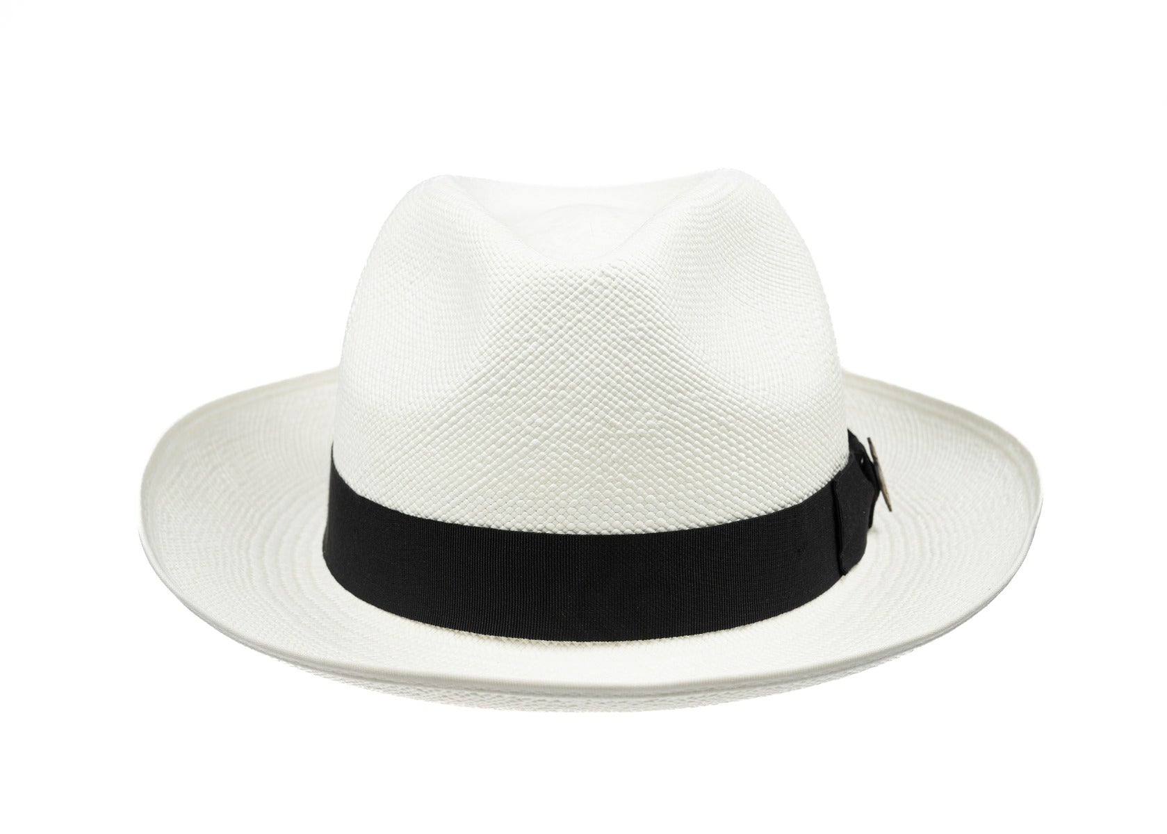 Superfine Preset Panama Hat With Black Band & Cream Binding