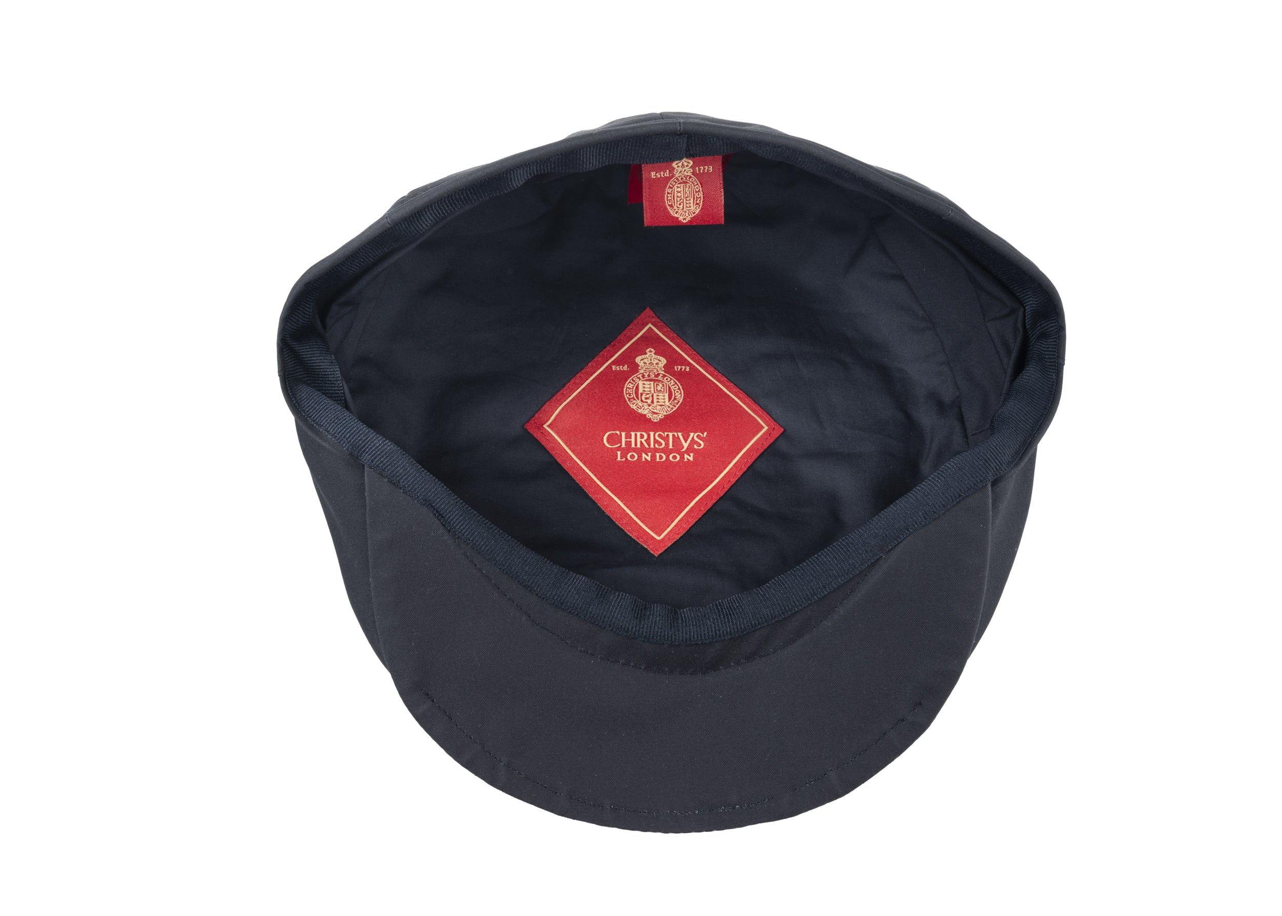 Balmoral flat Cap in cotton wax fabric in Navy