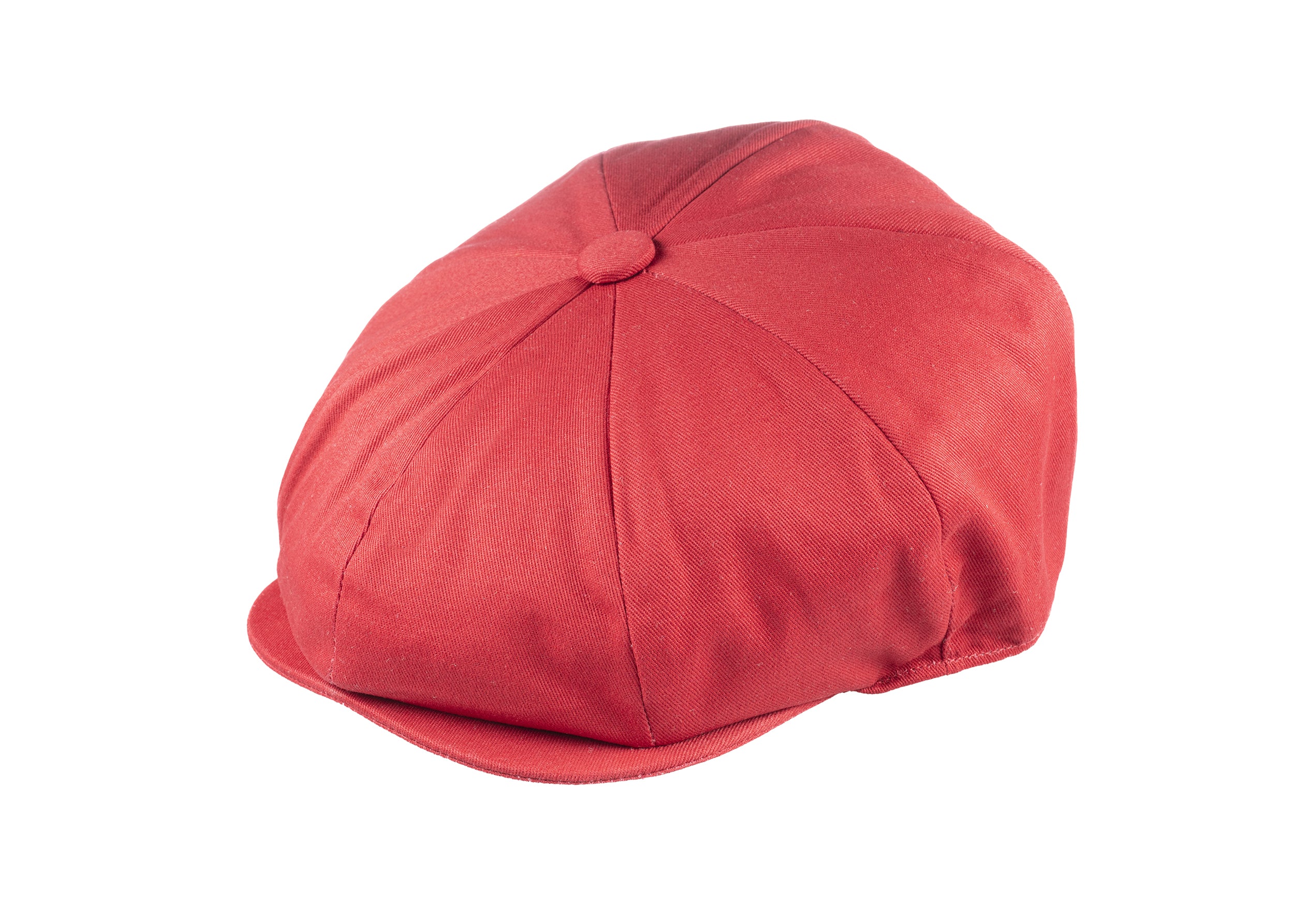 8 Piece Cotton Summer Cap Red
