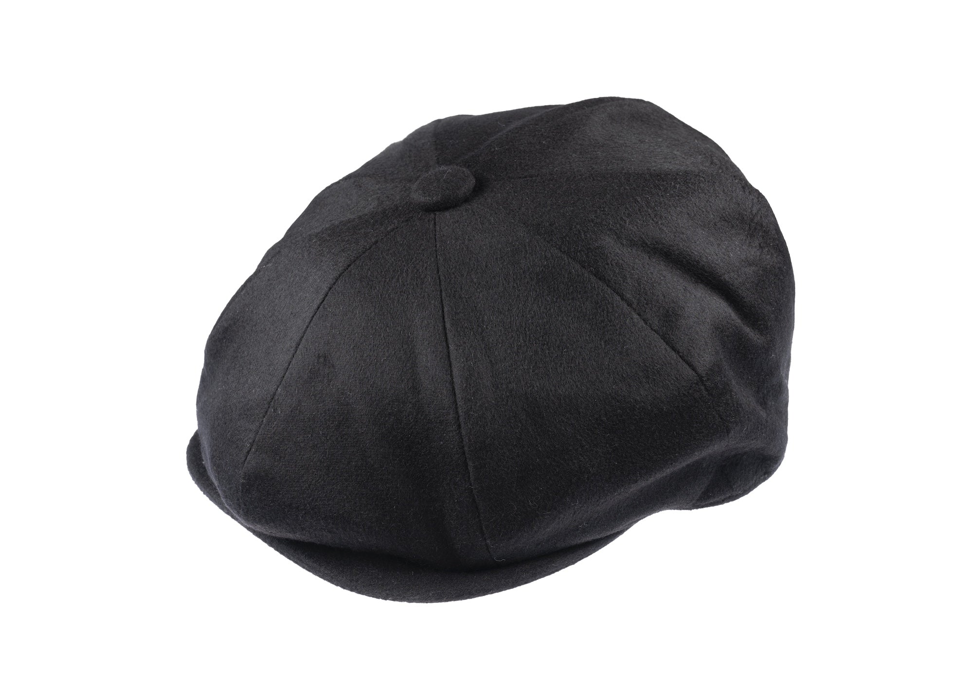 8 piece Cashmere Flat Cap in black