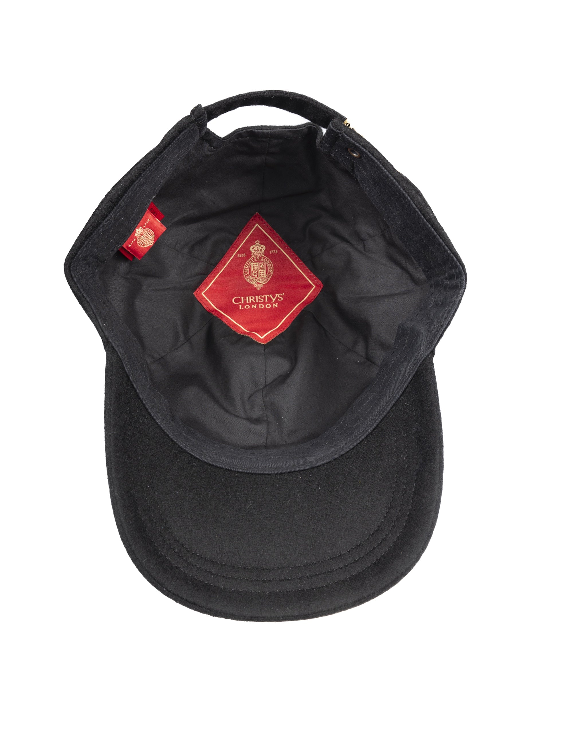 Baseball Cashmere cap in black