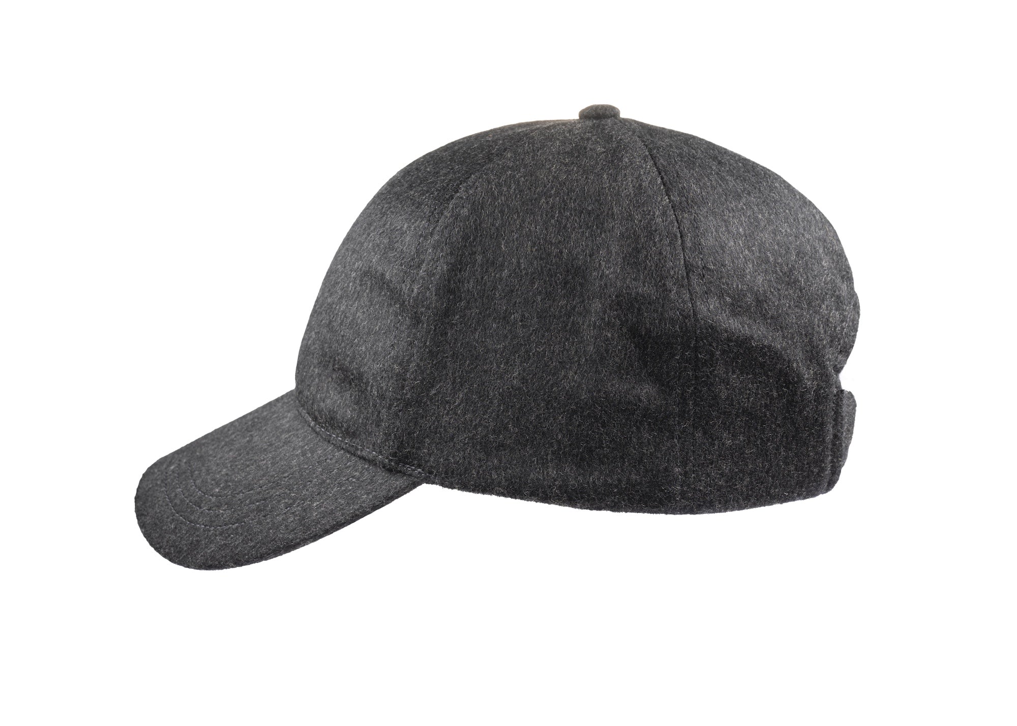 Baseball Cashmere cap in charcoal