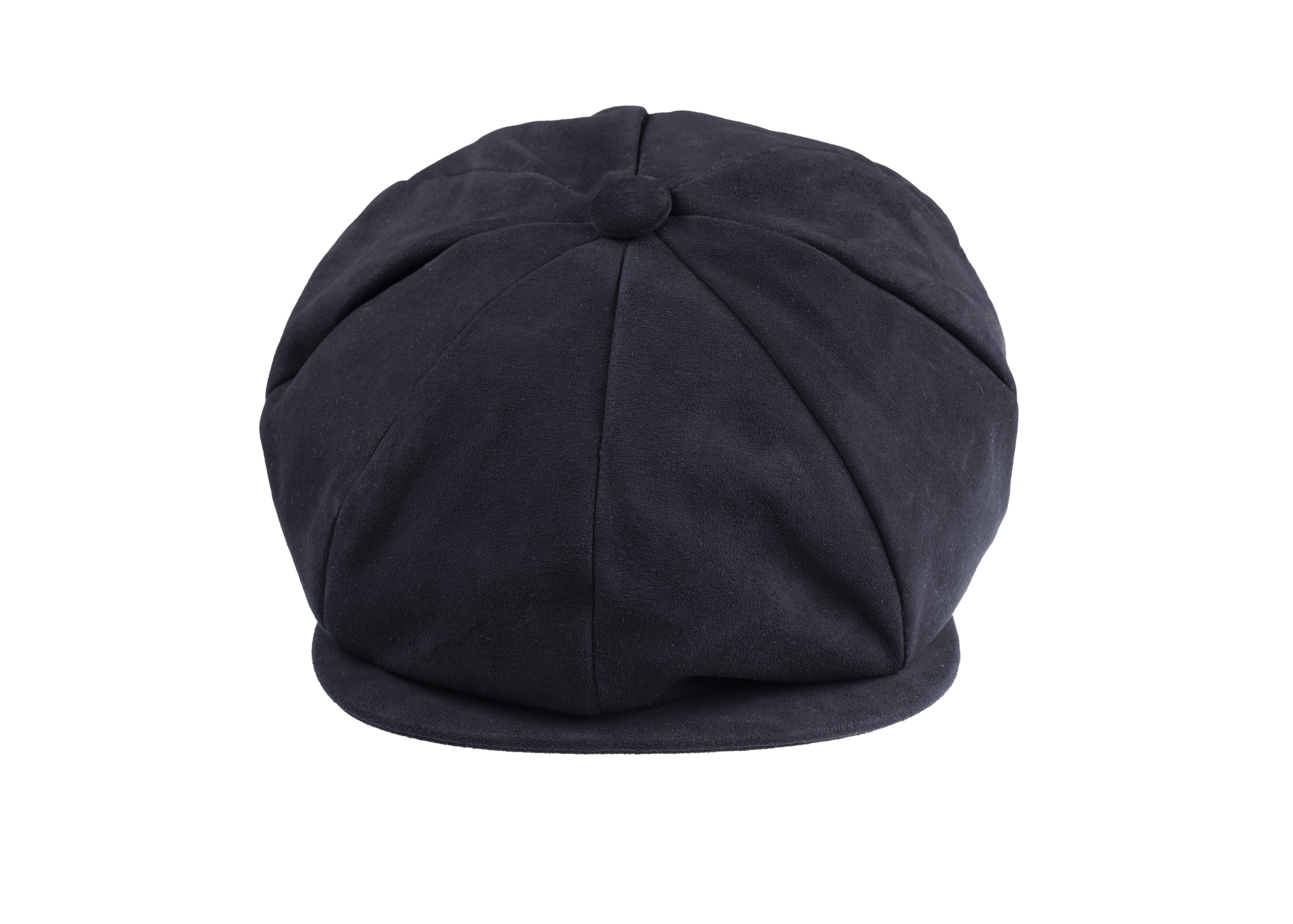 Navy 8 piece baker boy cap in soft suede