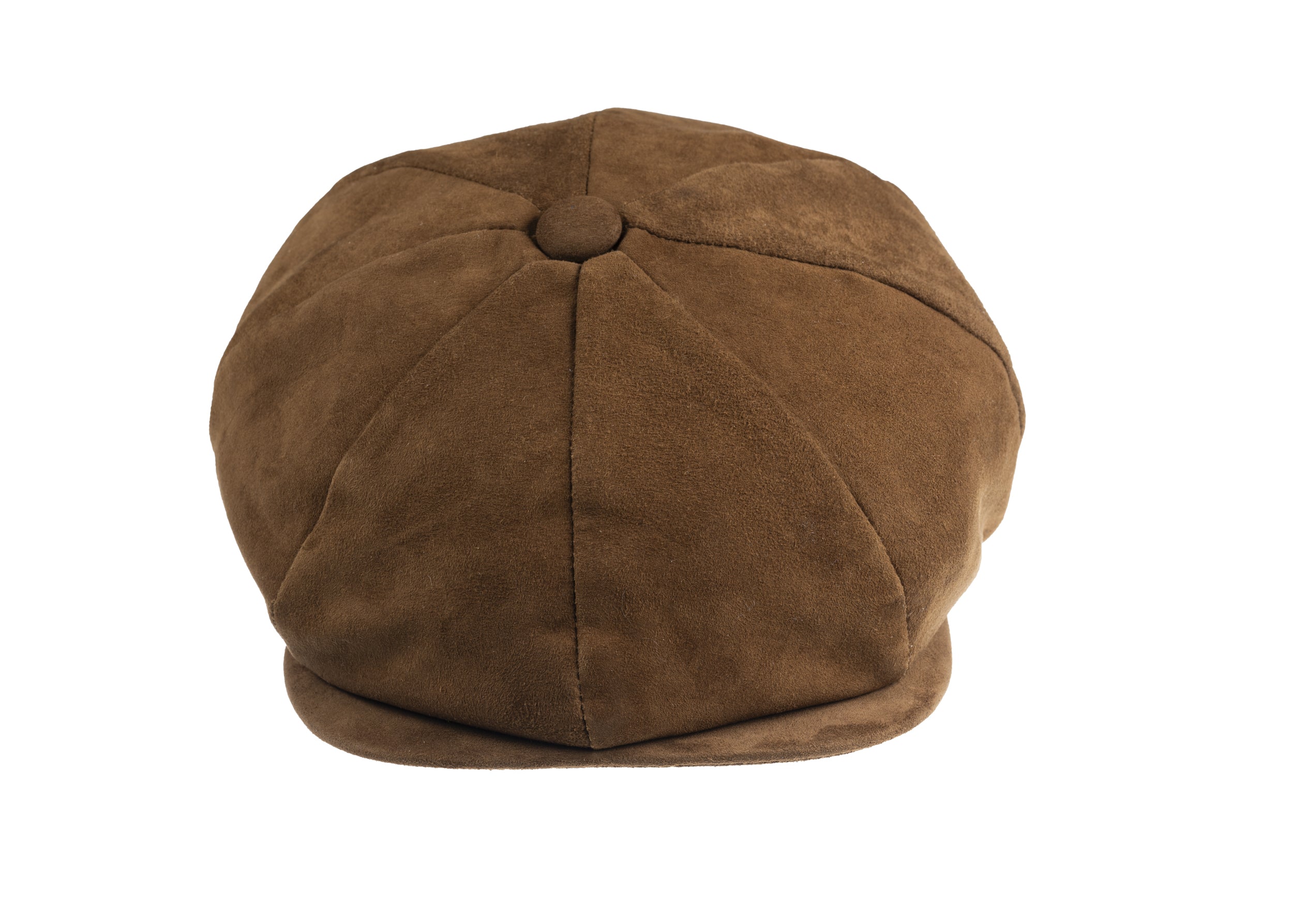 Toffee 8 piece baker boy cap in soft suede