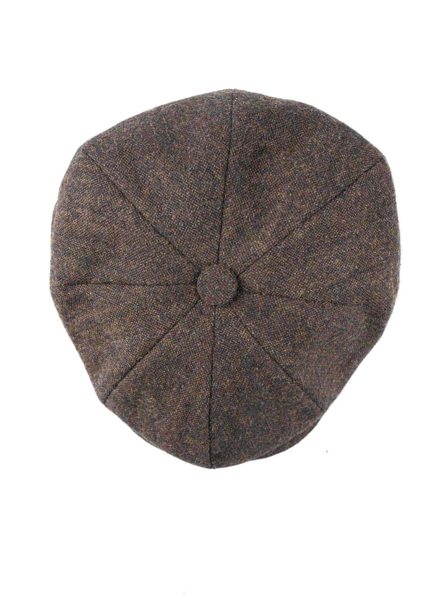 Tweed 8 Piece Cap in Brown