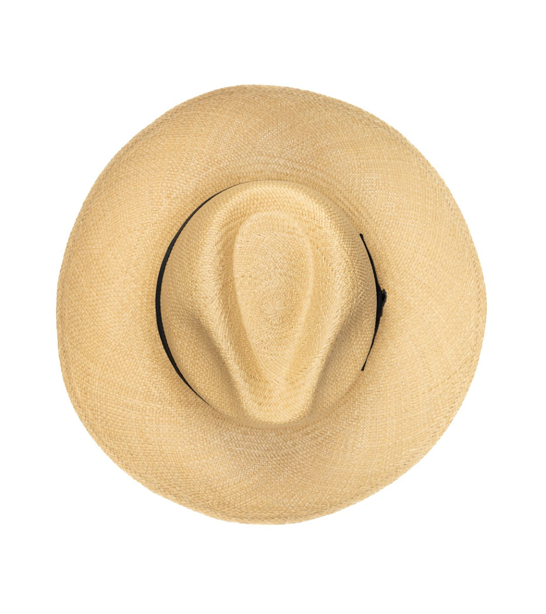 Jessica Wide Brim Panama Hat with Navy Band - Natural