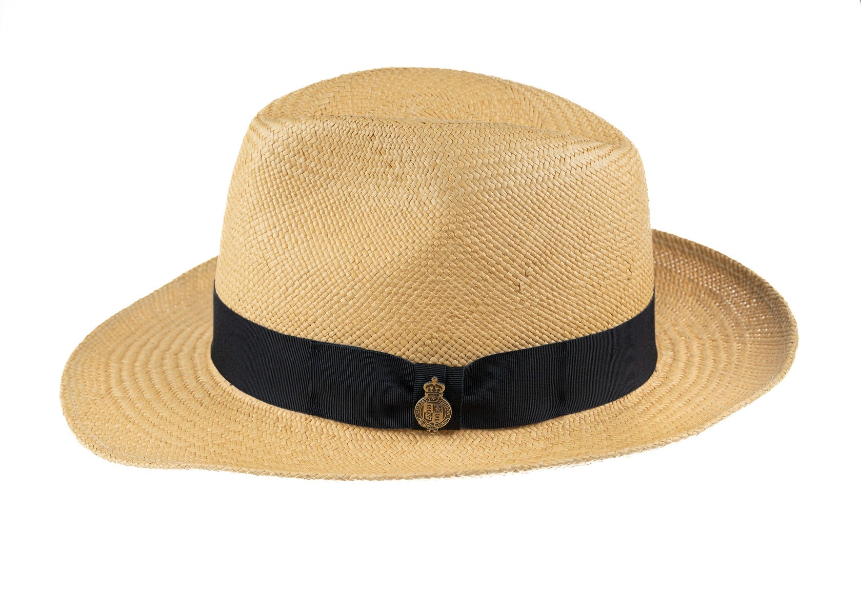 Classic Notting Hill Panama Hat with Navy band - Natural