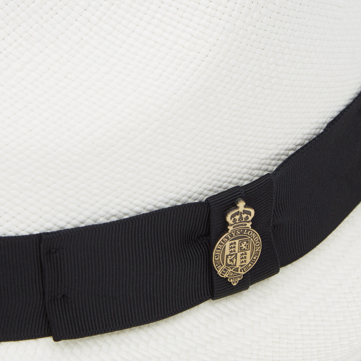 Classic Yorkie Panama Hat with Black Band & Cream Binding