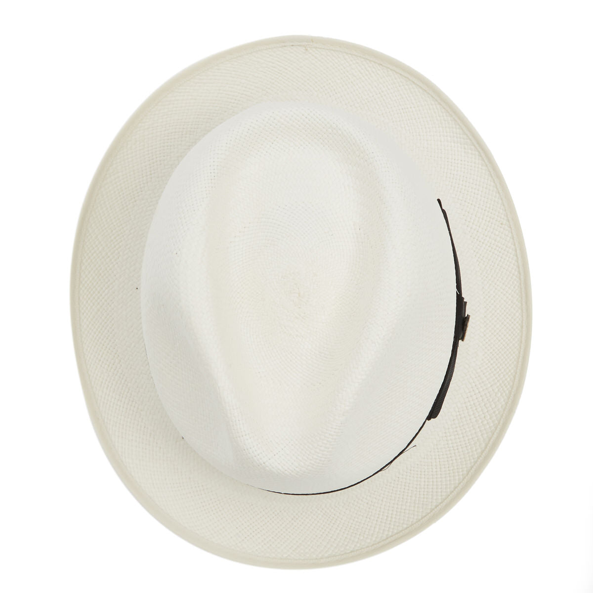 Classic Yorkie Panama Hat with Black Band & Cream Binding